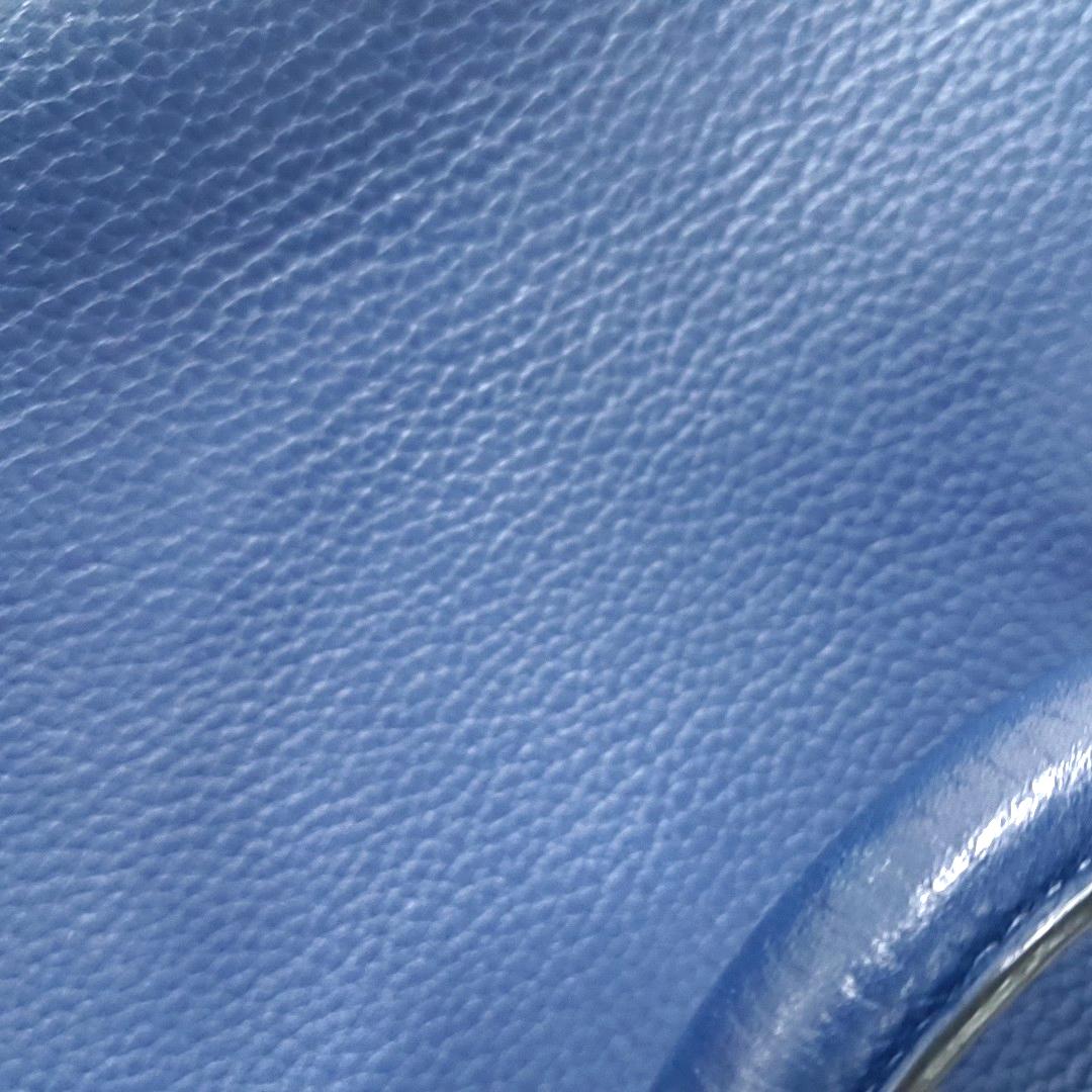 Hermes Kelly 35 Retourne Navy 7P Blue de Prusse Clemence Leather Palladium Hardw 7