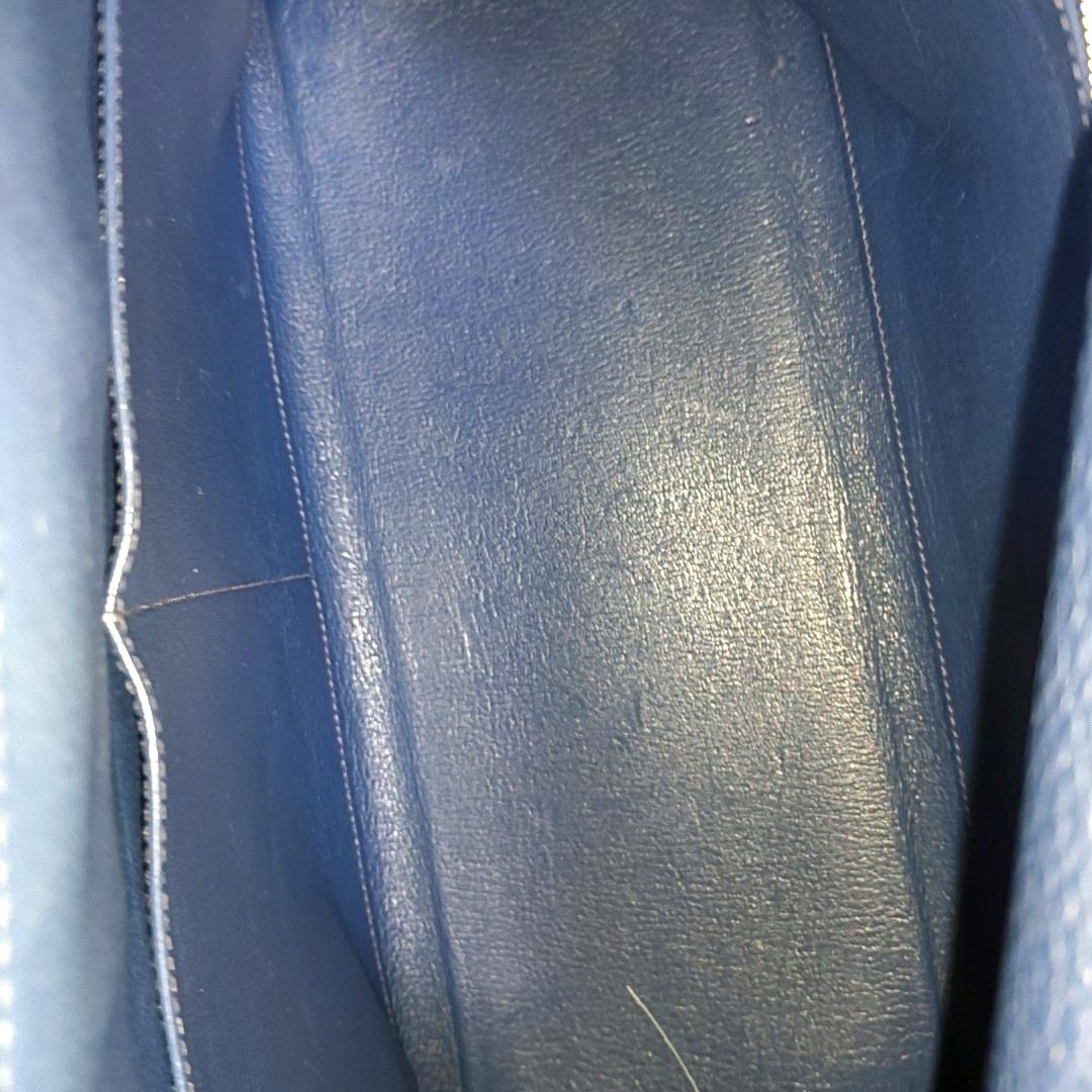Hermes Kelly 35 Retourne Navy 7P Blue de Prusse Clemence Leather Palladium Hardw 10