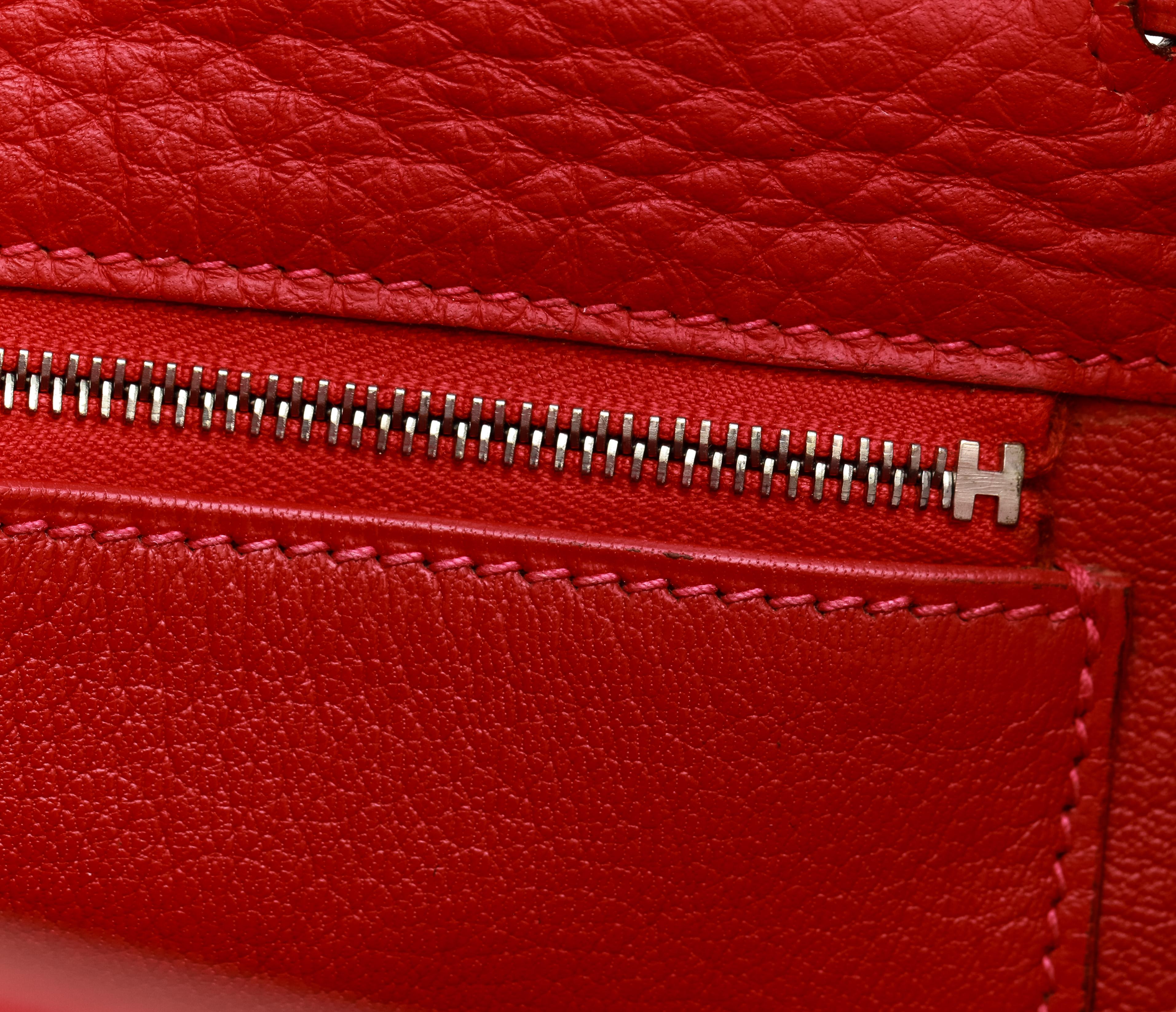 Hermes Kelly 35 Retourne Rouge Clemence Tasche im Angebot 6