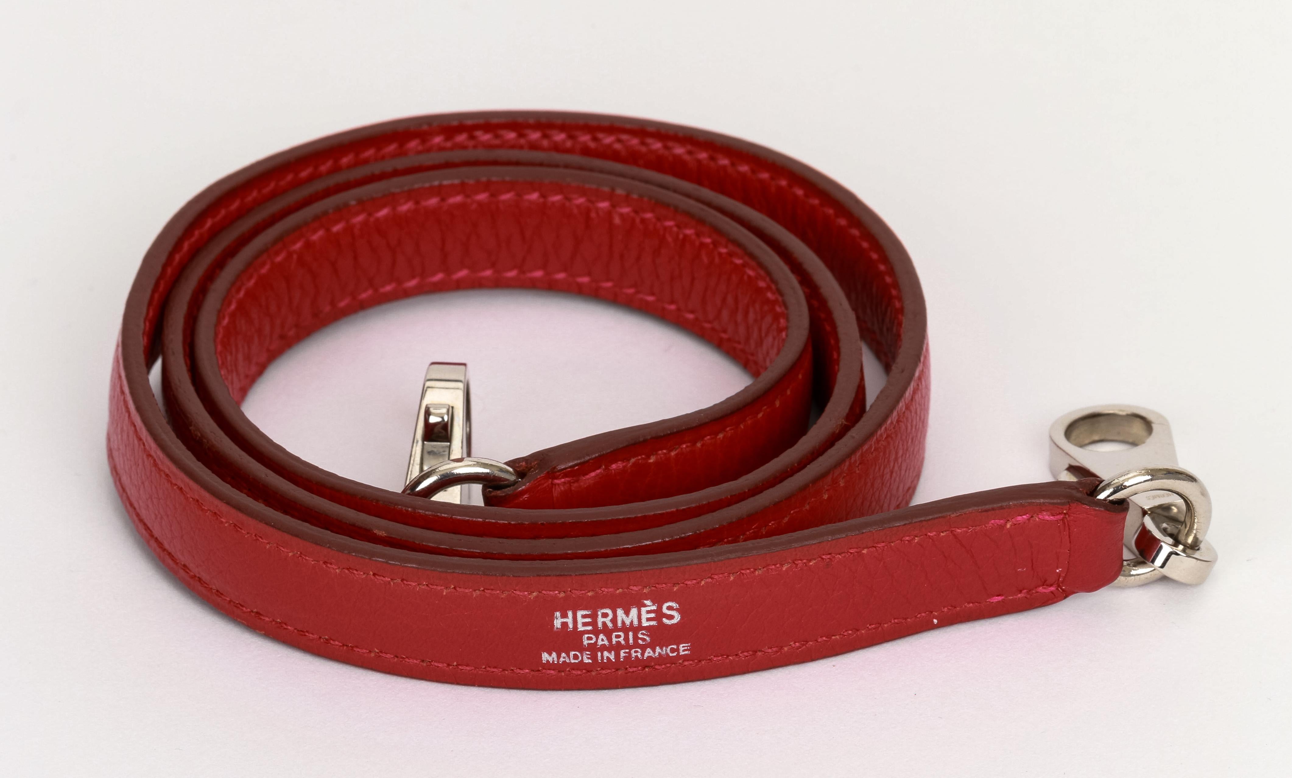 Hermes Kelly 35 Retourne Rouge Clemence Tasche im Angebot 8