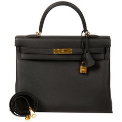 Hermès Kelly 35 Retourne Togo Black GHW