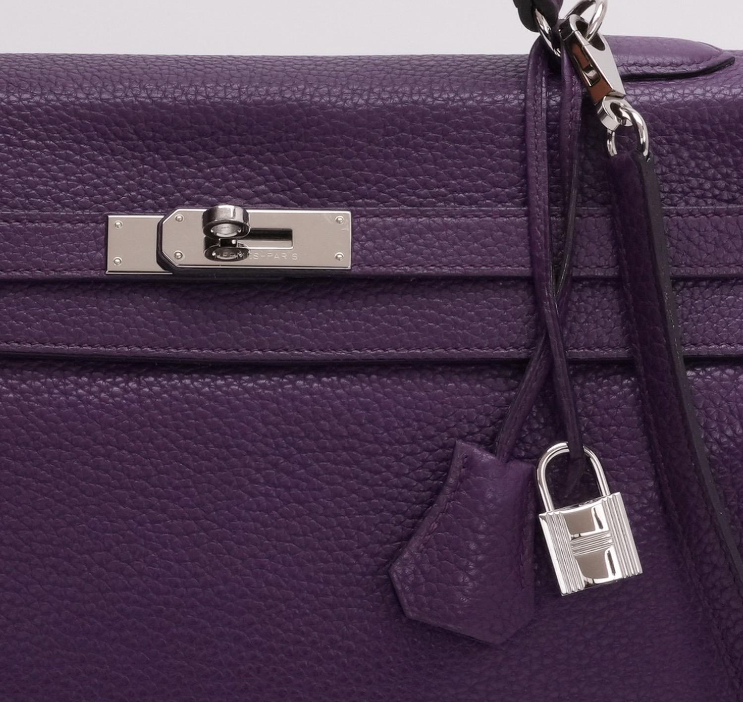 Hermès Kelly 35 Retourne Ultraviolet Bag For Sale 2