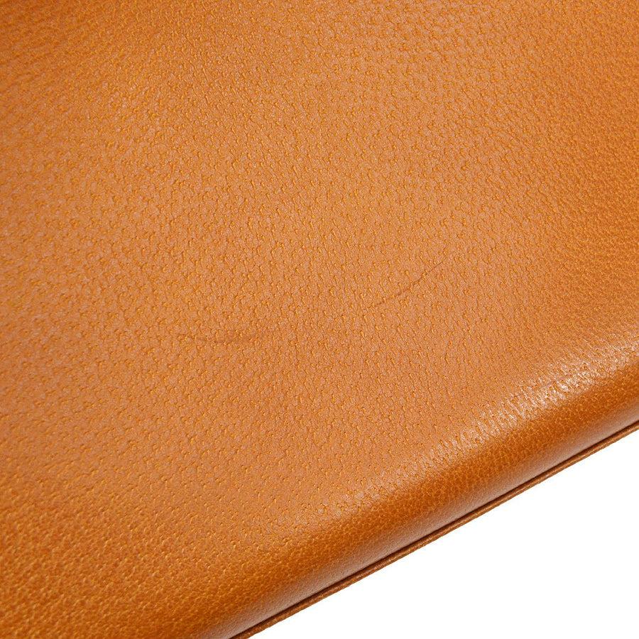 Orange HERMES Kelly 35 Sellier Cognac Tan Brown Leather Gold Shoulder Top Handle Bag