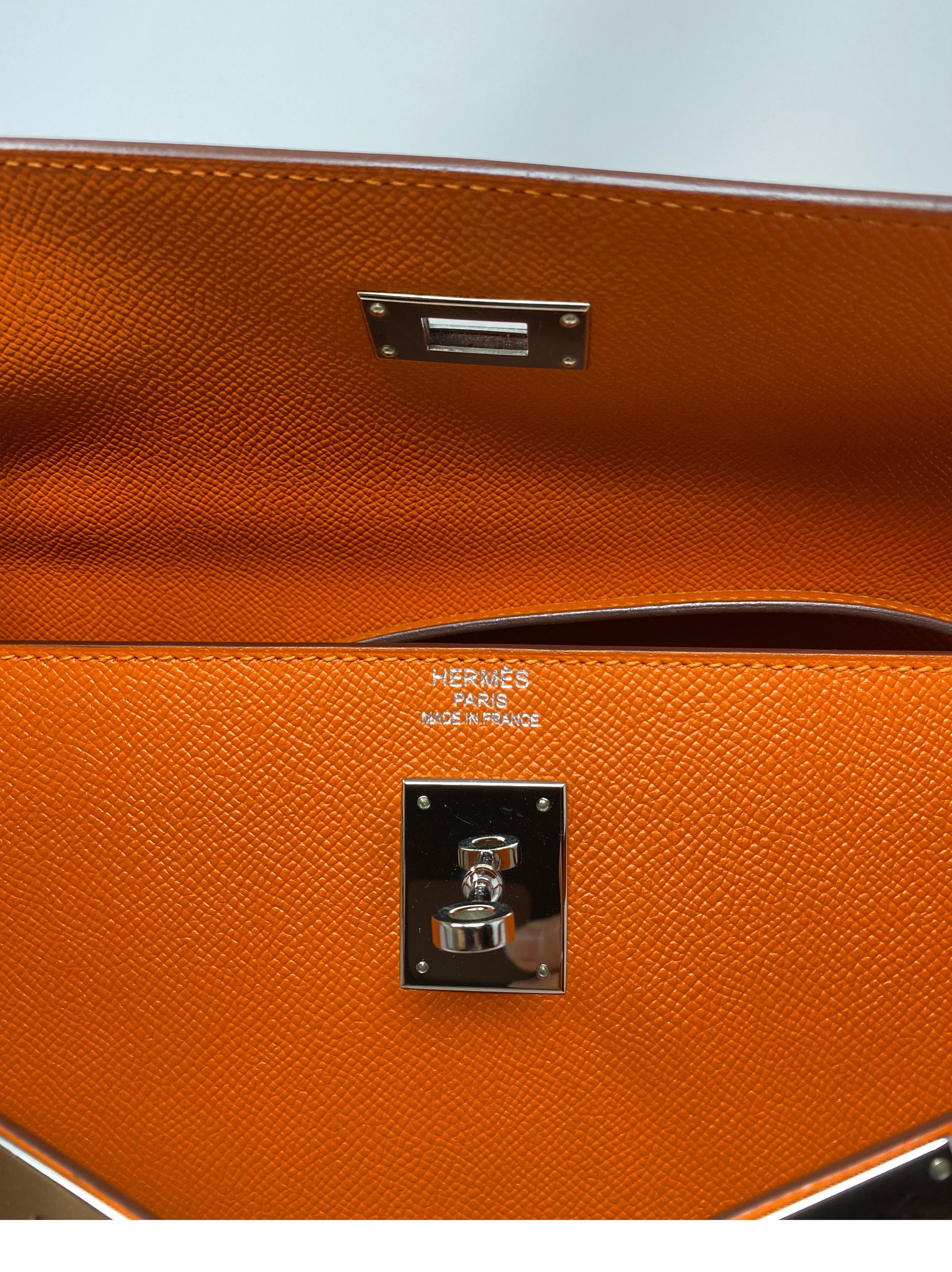 Hermes Kelly 35 Sellier Feu Bag  4