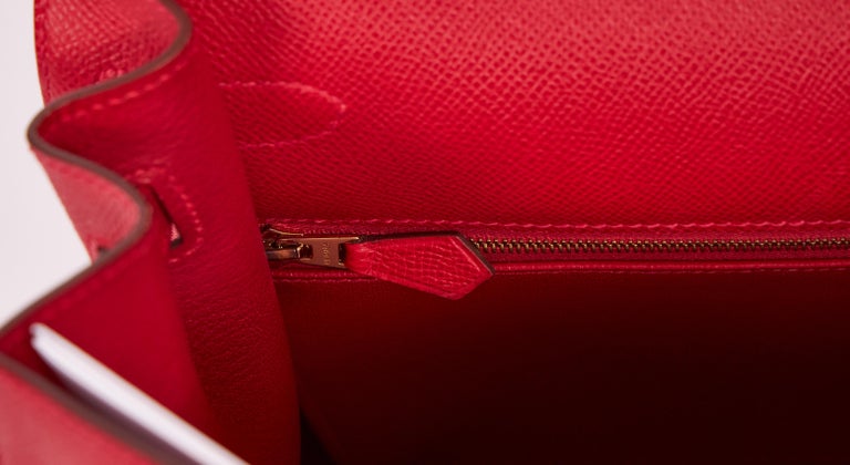 Hermes Kelly 35 Sellier Rouge Casaque at 1stDibs | kelly rouge casaque ...