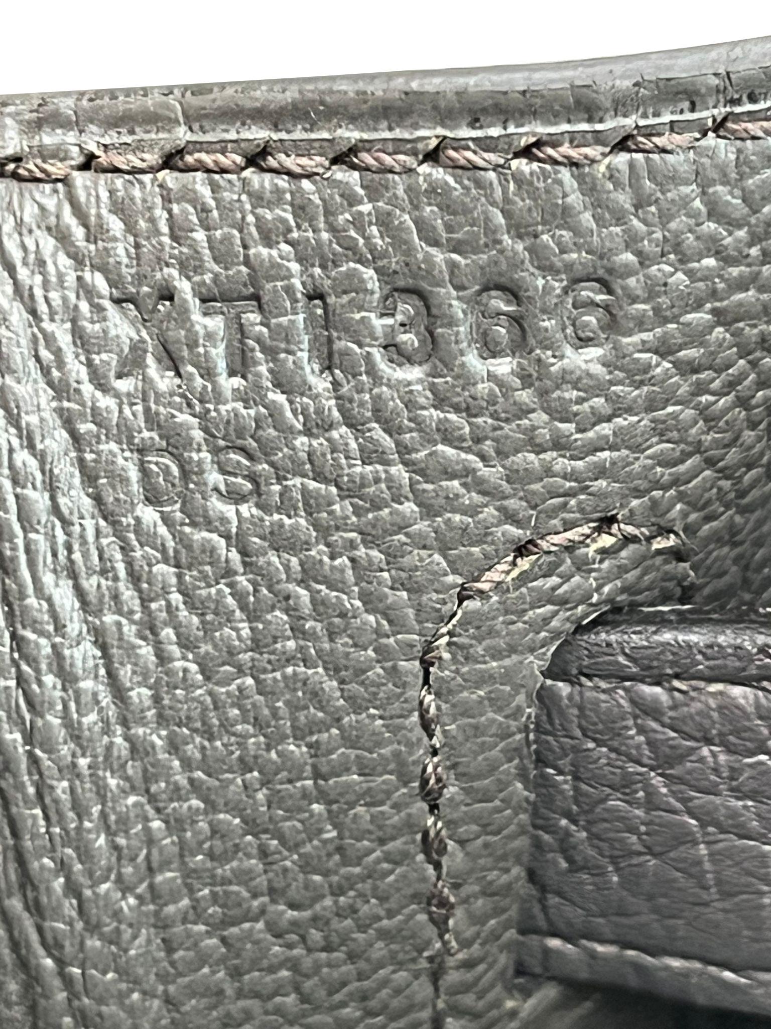 Hermes Kelly 35 Togo Leather Etain Retourne Palladium Hardware Bag For Sale 6