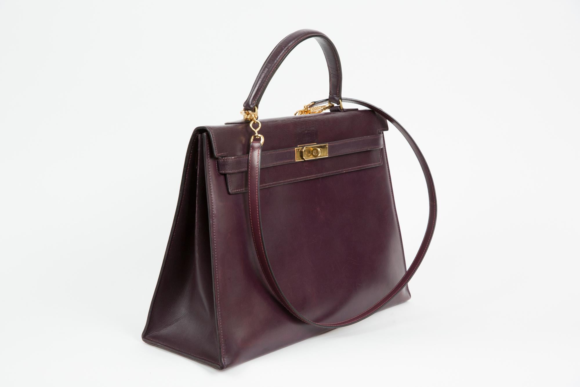 Hermes Kelly 35cm Cherry Boxcalf     1