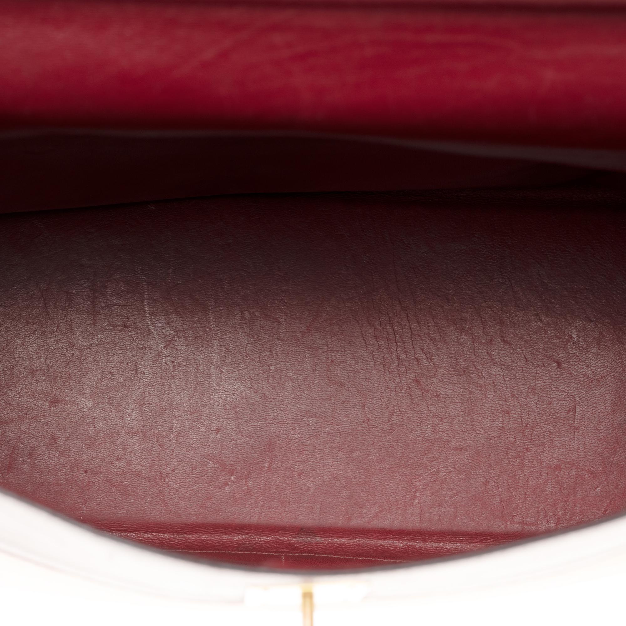 Hermès Kelly 35cm handbag bi-material in beige canvas and burgundy calf leather In Good Condition In Paris, IDF