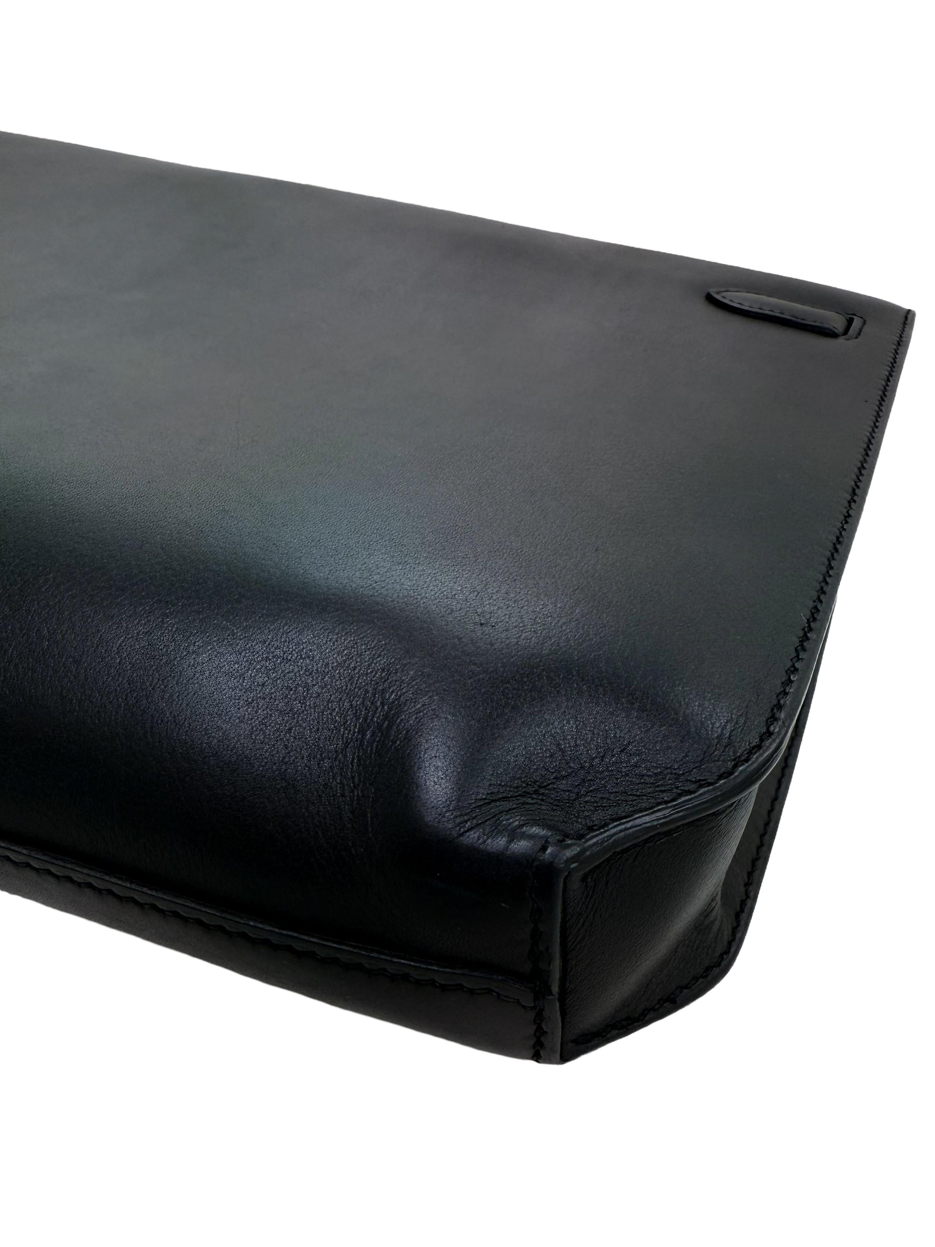 Hermes Kelly 36 Noir Epsom Leather With Gold Hardware Handbag in vendita 5