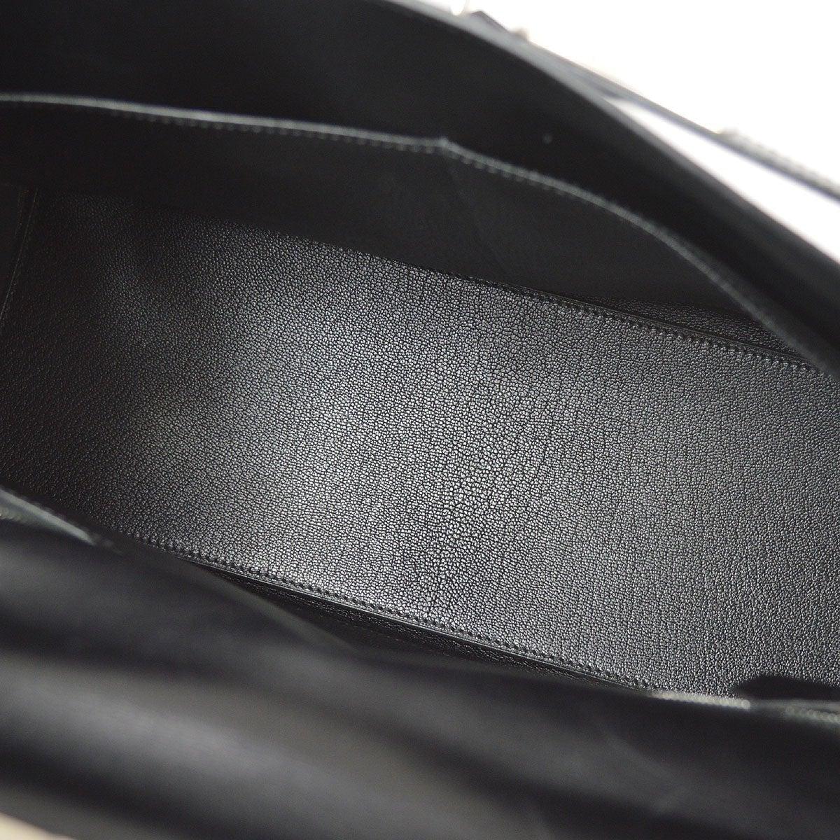 HERMES Kelly 40 Lakish Canvas Toile Box Calfskin Leather Top Handle Tote Bag In Good Condition In Chicago, IL
