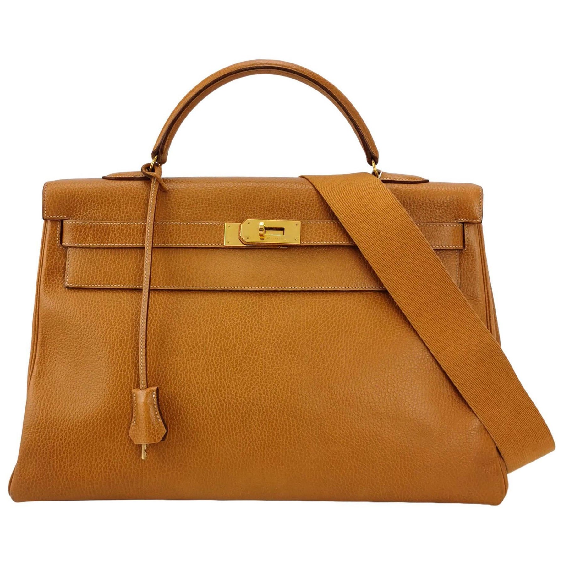 Hermes Kelly 40 Retourne Oro Pelle Togo Hardware Oro 1993 in vendita