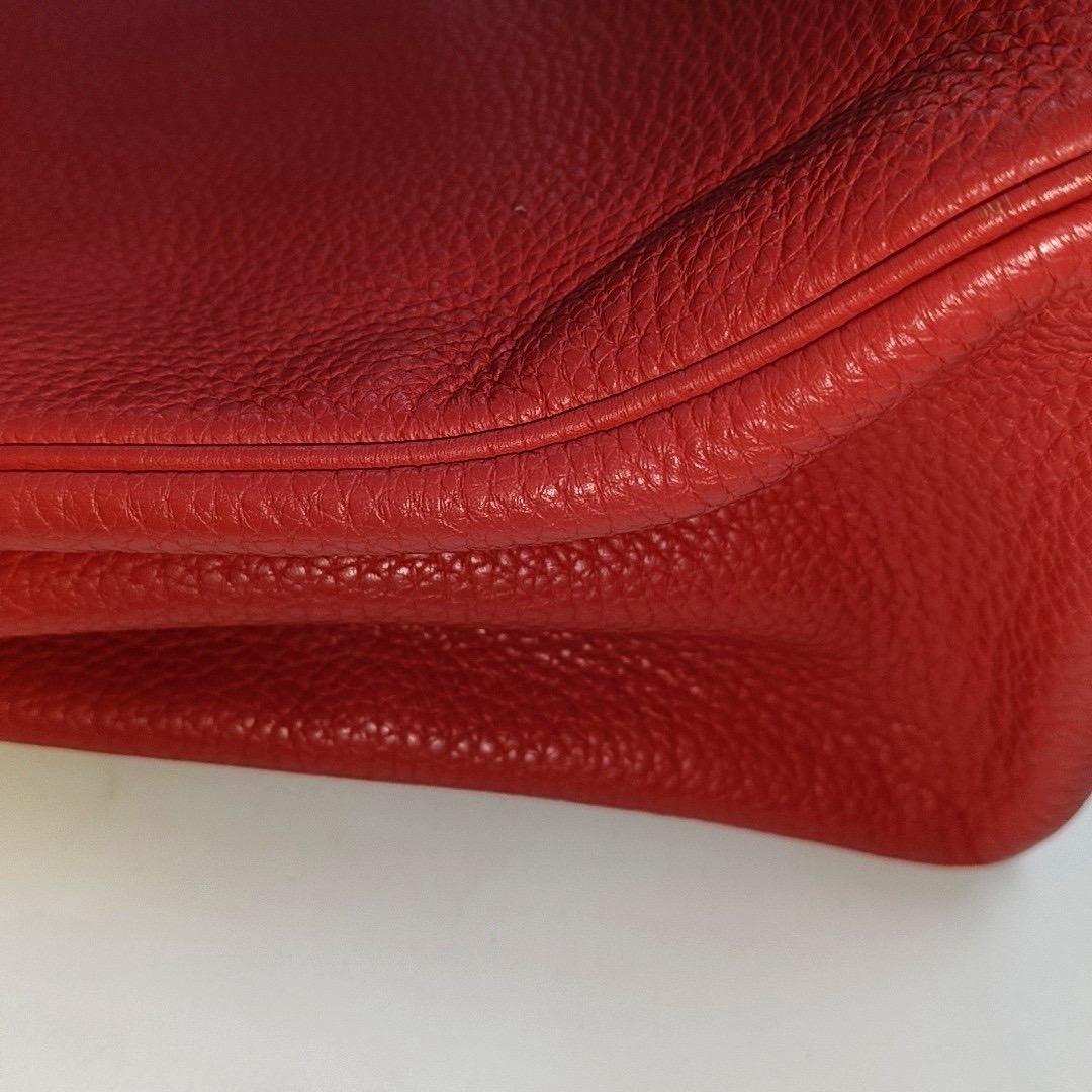 Hermes Kelly 40 Rose Jaipur Clemence Retourne Silver Hardware 2010 en vente 5