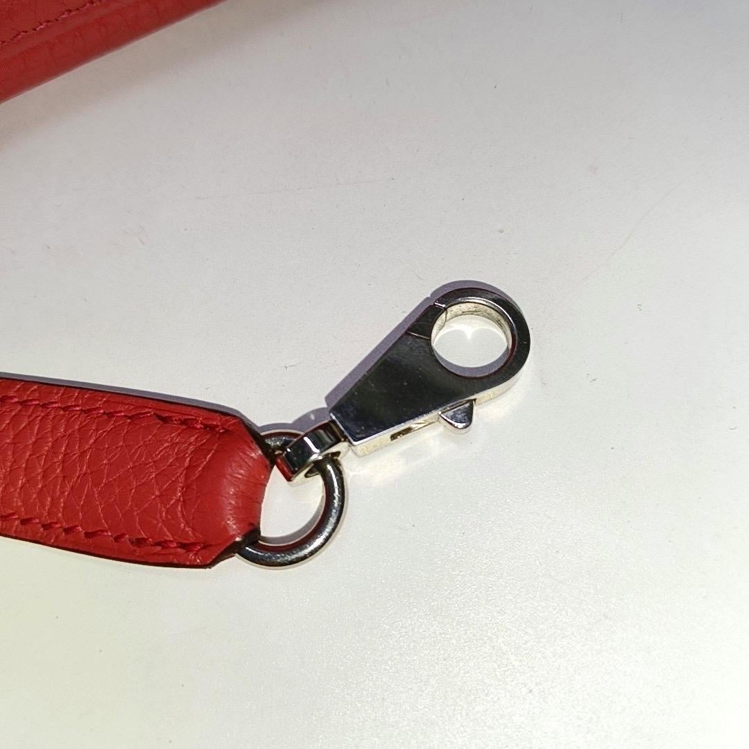 Hermes Kelly 40 Rose Jaipur Clemence Retourne Silver Hardware 2010 en vente 13