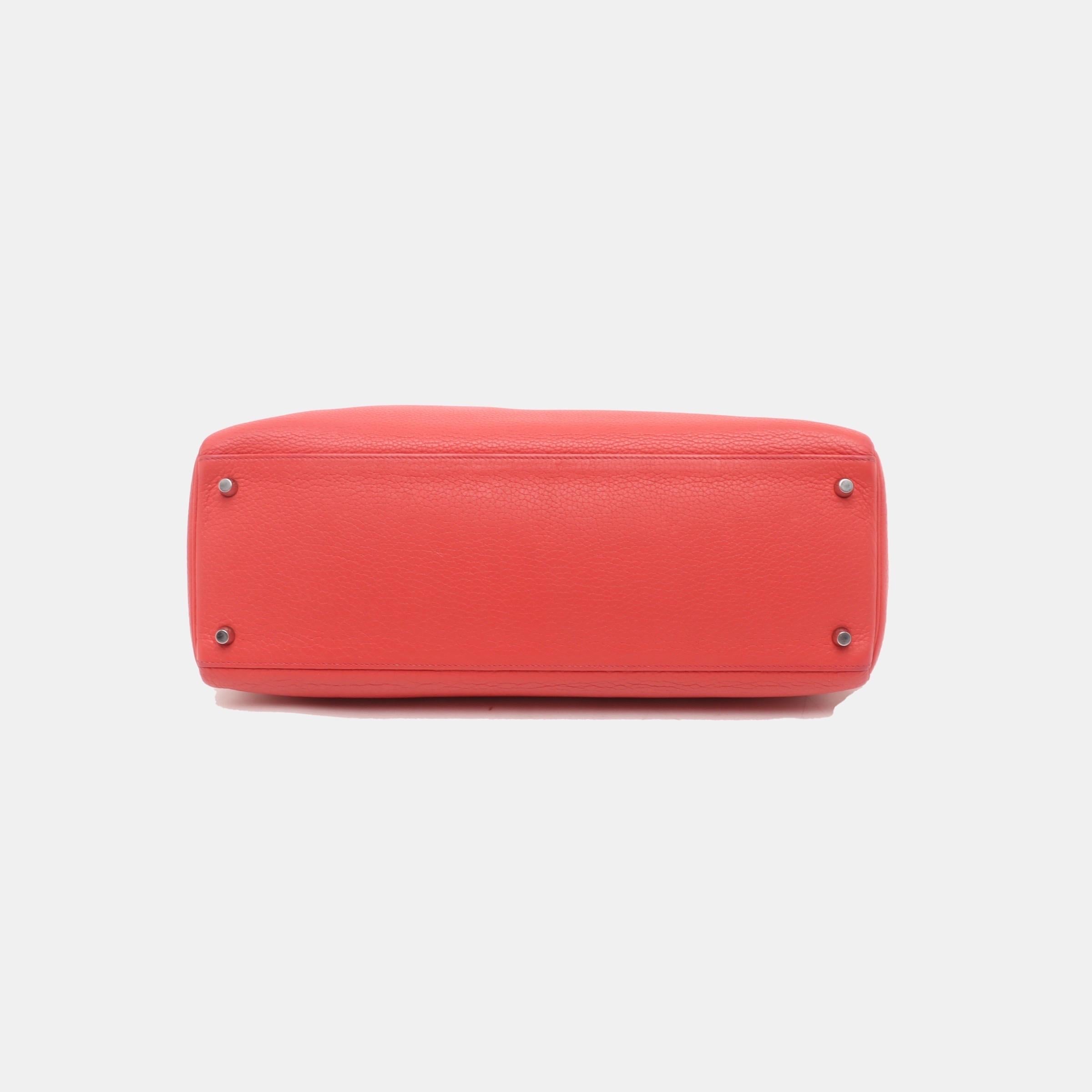 Hermes Kelly 40 Rose Jaipur Clemence Retourne Silver Hardware 2010 Pour femmes en vente