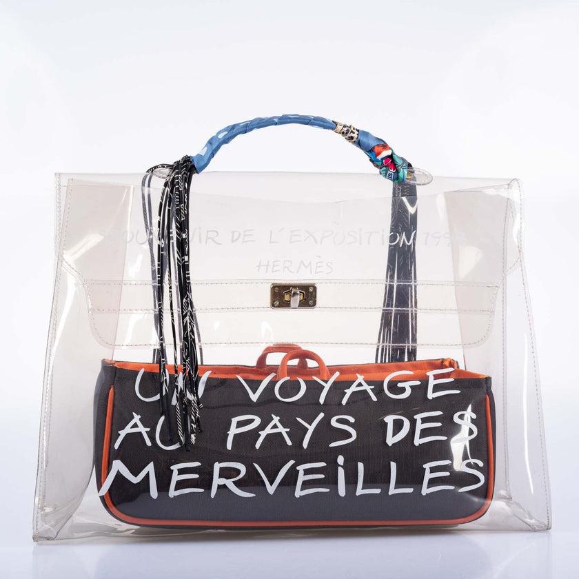 Hermès Kelly 40 Transparent Vinyl Beach Bag Souvenir De L’Exposition 3
