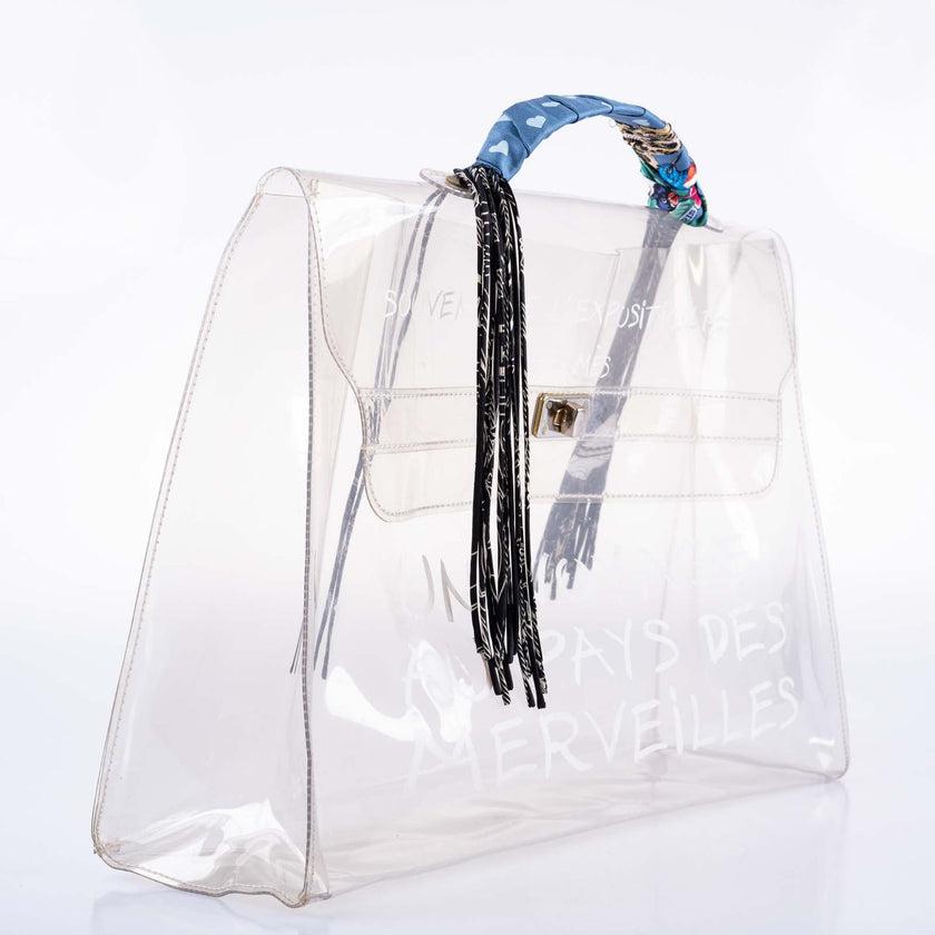 Hermès Kelly 40 Transparent Vinyl Beach Bag Souvenir De L’Exposition 5