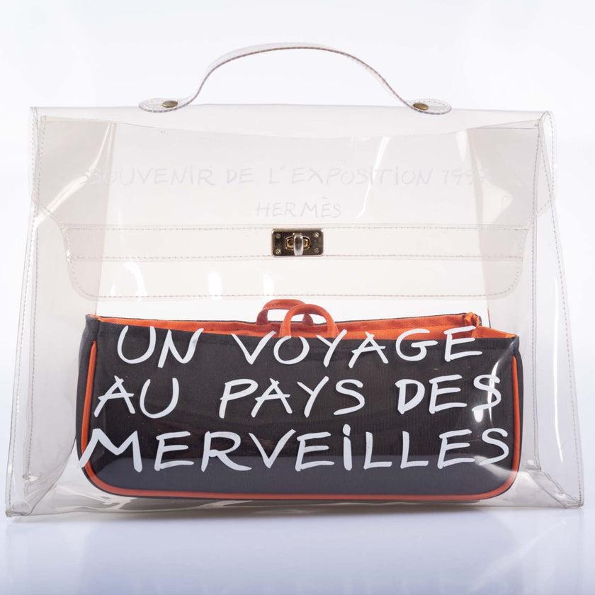 Hermès Kelly 40 Transparent Vinyl Strandtasche Souvenir De L'Exposition 3