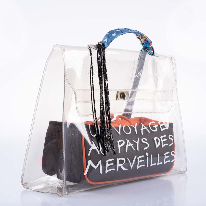 Hermès Kelly 40 Transparent Vinyl Strandtasche Souvenir De L'Exposition 4