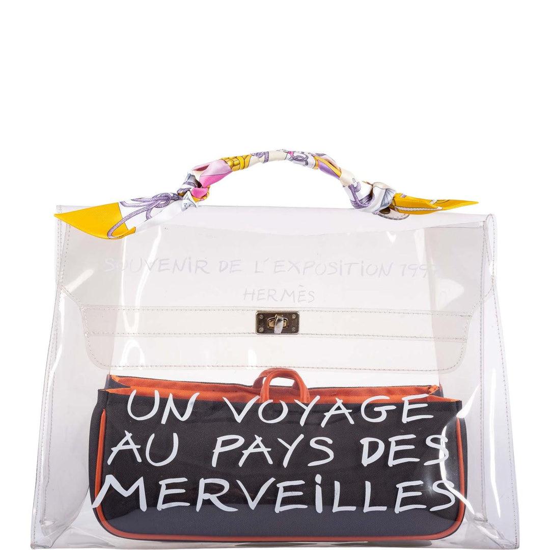 Hermès Kelly 40 Transparent Vinyl Strandtasche Souvenir De L'Exposition bei  1stDibs