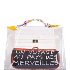 Hermès Kelly 40 Transparent Vinyl Strandtasche Souvenir De L'Exposition