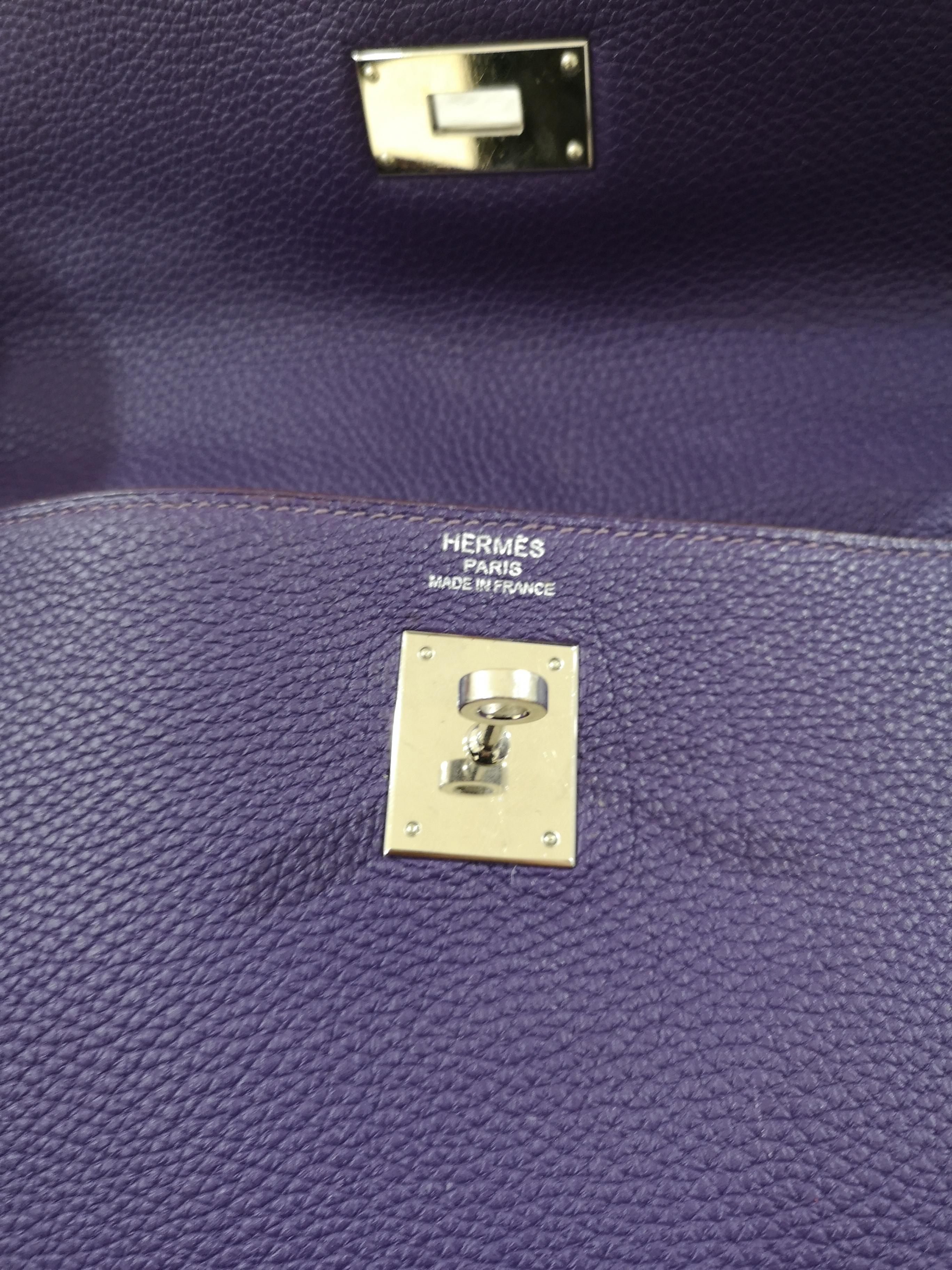 Purple Hermès Kelly 40 UltraViolet