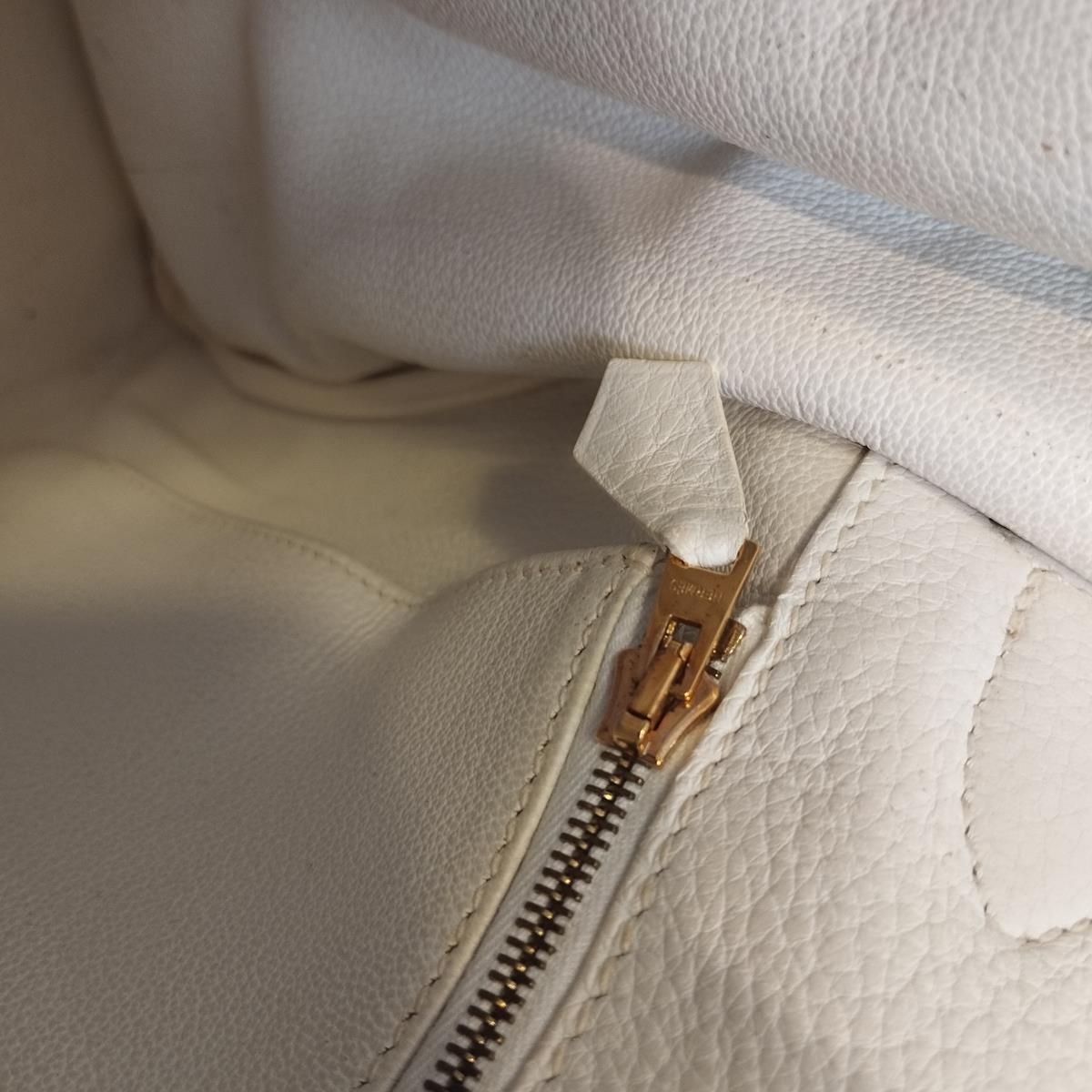 Hermès Kelly 40 White Togo For Sale 9