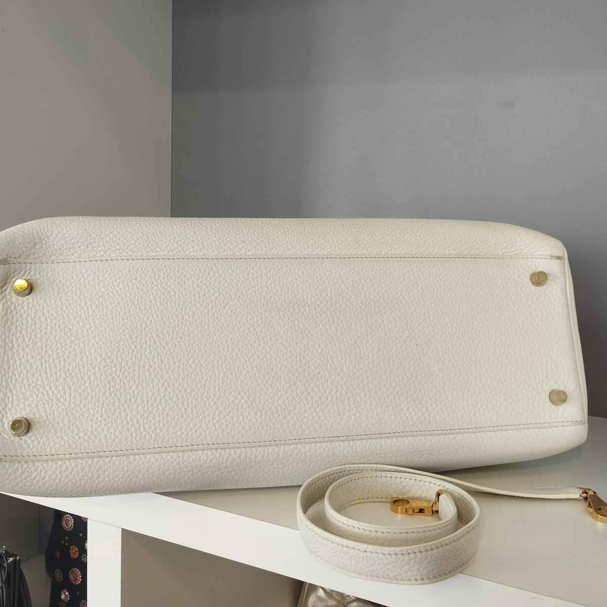 Hermès Kelly 40 White Togo For Sale 3