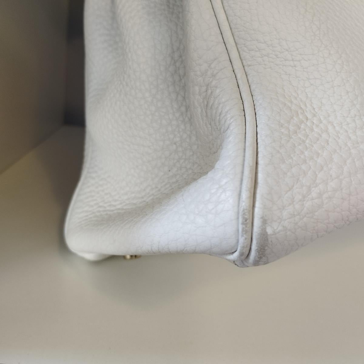 Hermès Kelly 40 White Togo For Sale 4