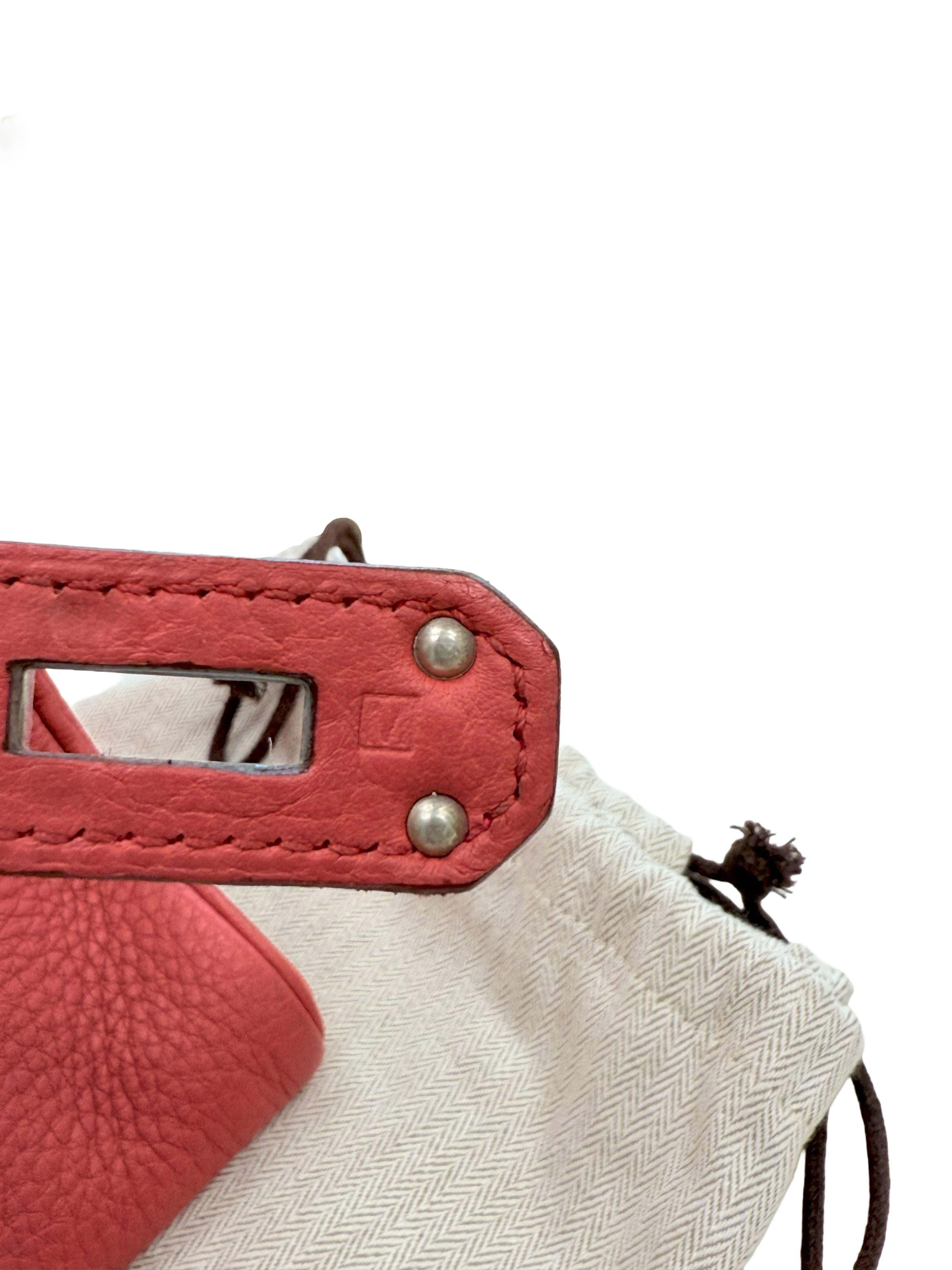 Hermes Kelly 42 Sanguine Taurillon Clemence Leather Palladium Hardware en vente 5
