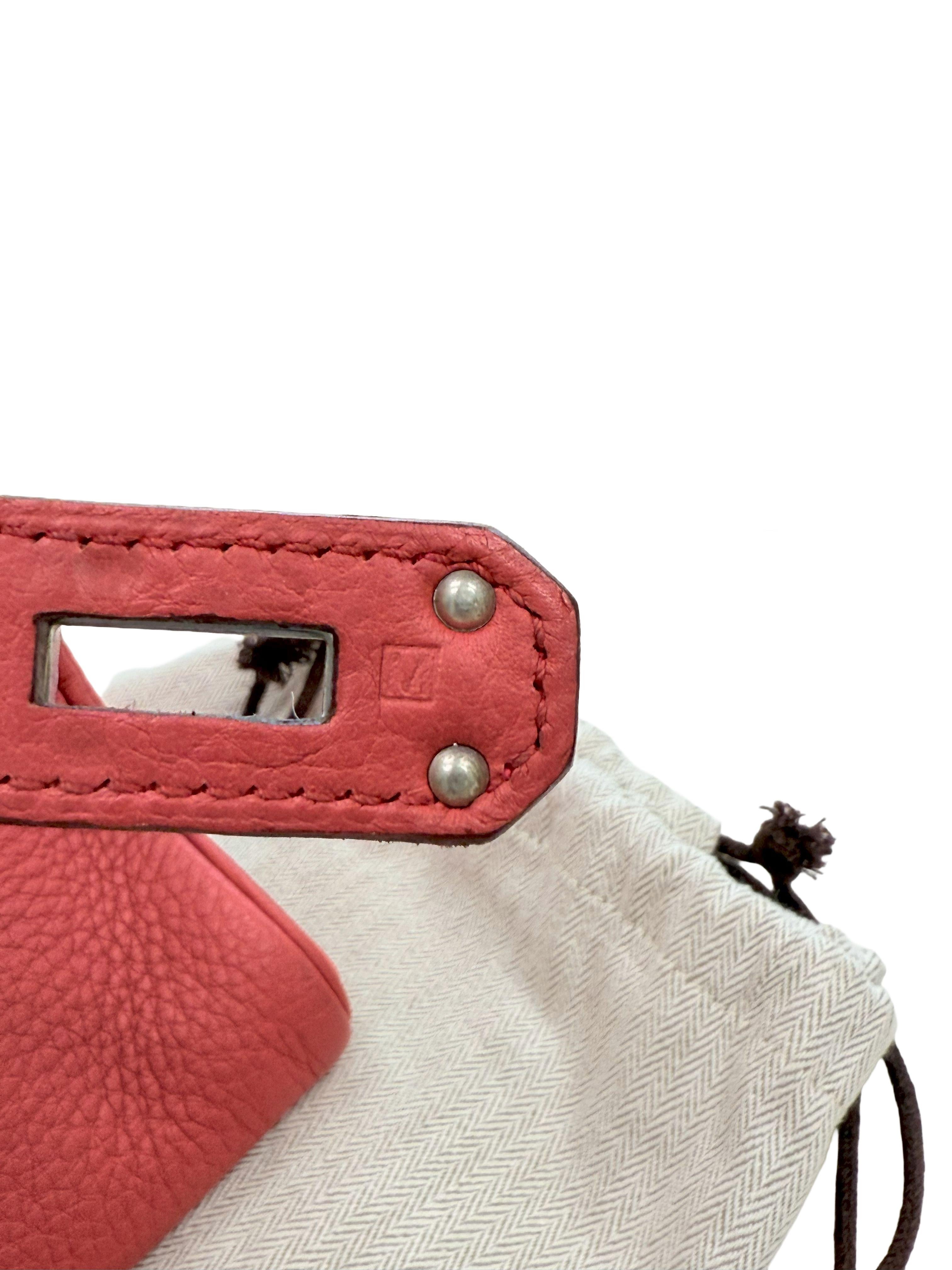 Hermes Kelly 42 Sanguine Taurillon Clemence Leather Palladium Hardware en vente 6