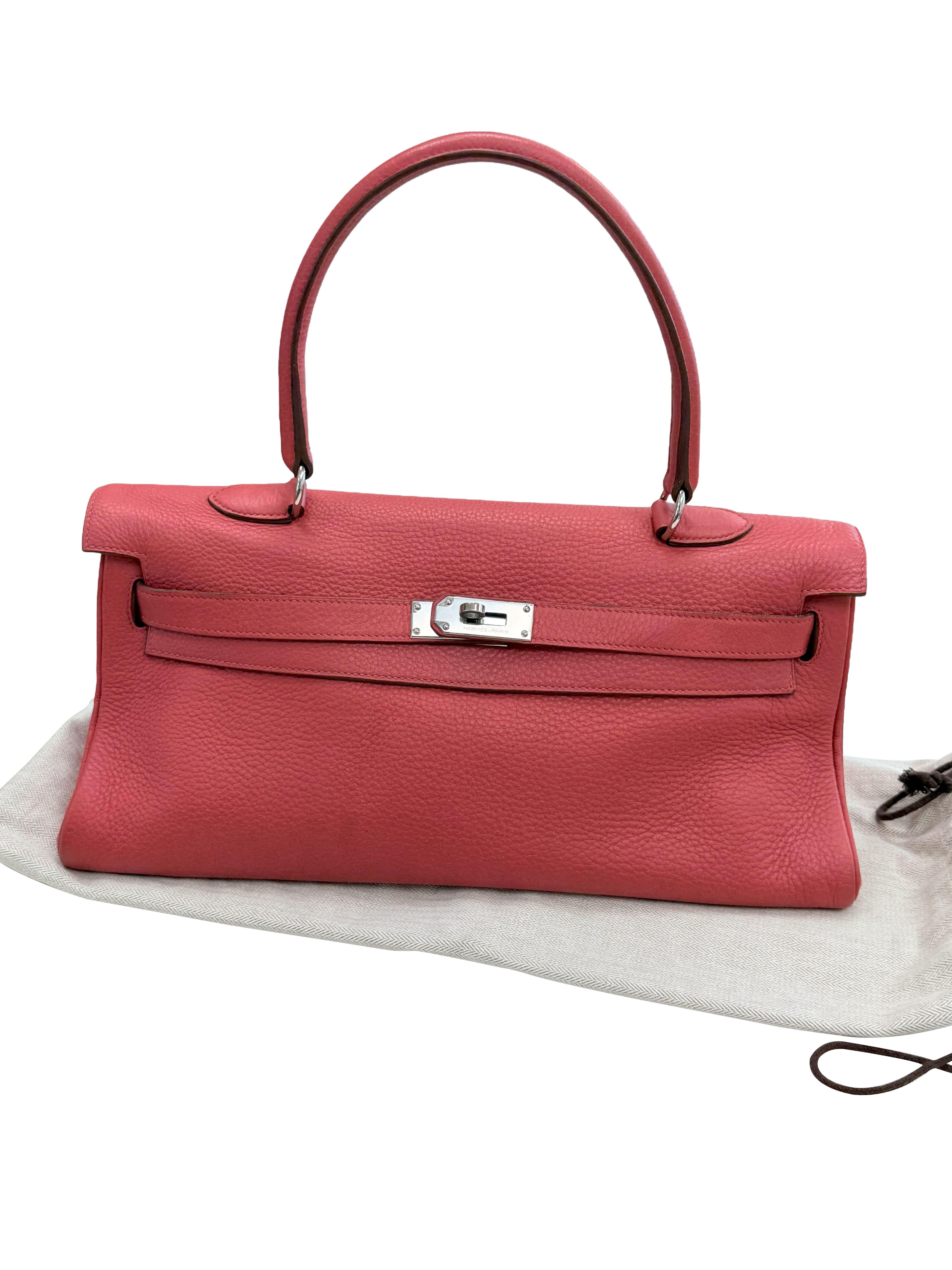 Marron Hermes Kelly 42 Sanguine Taurillon Clemence Leather Palladium Hardware en vente