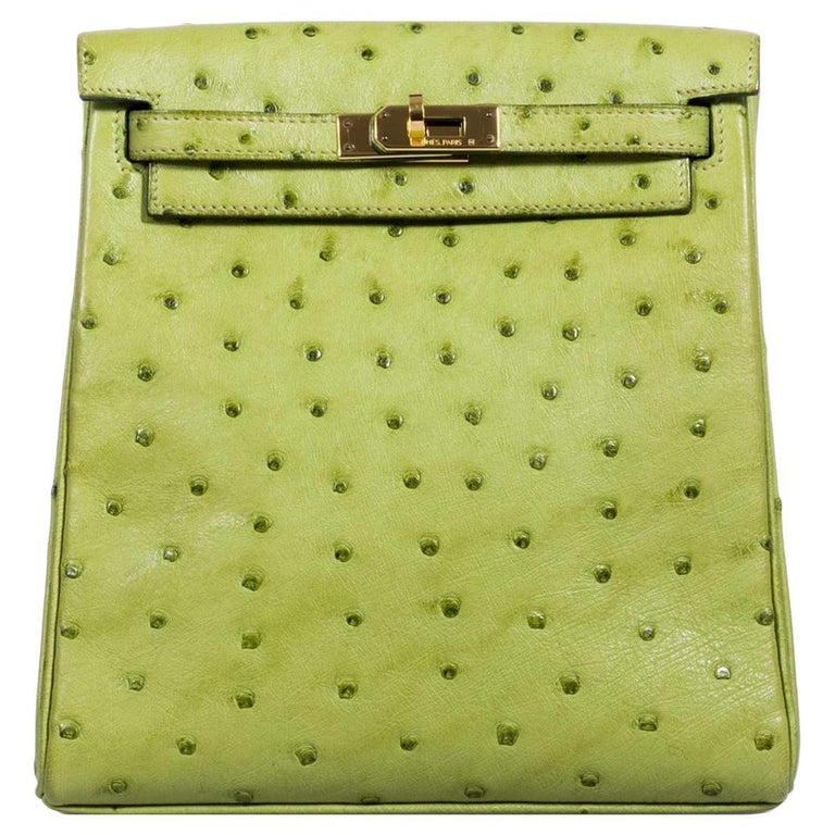 Vert Anis and Tangerine Ostrich Birkin 30 Gold Hardware, 2002, Handbags &  Accessories, 2022