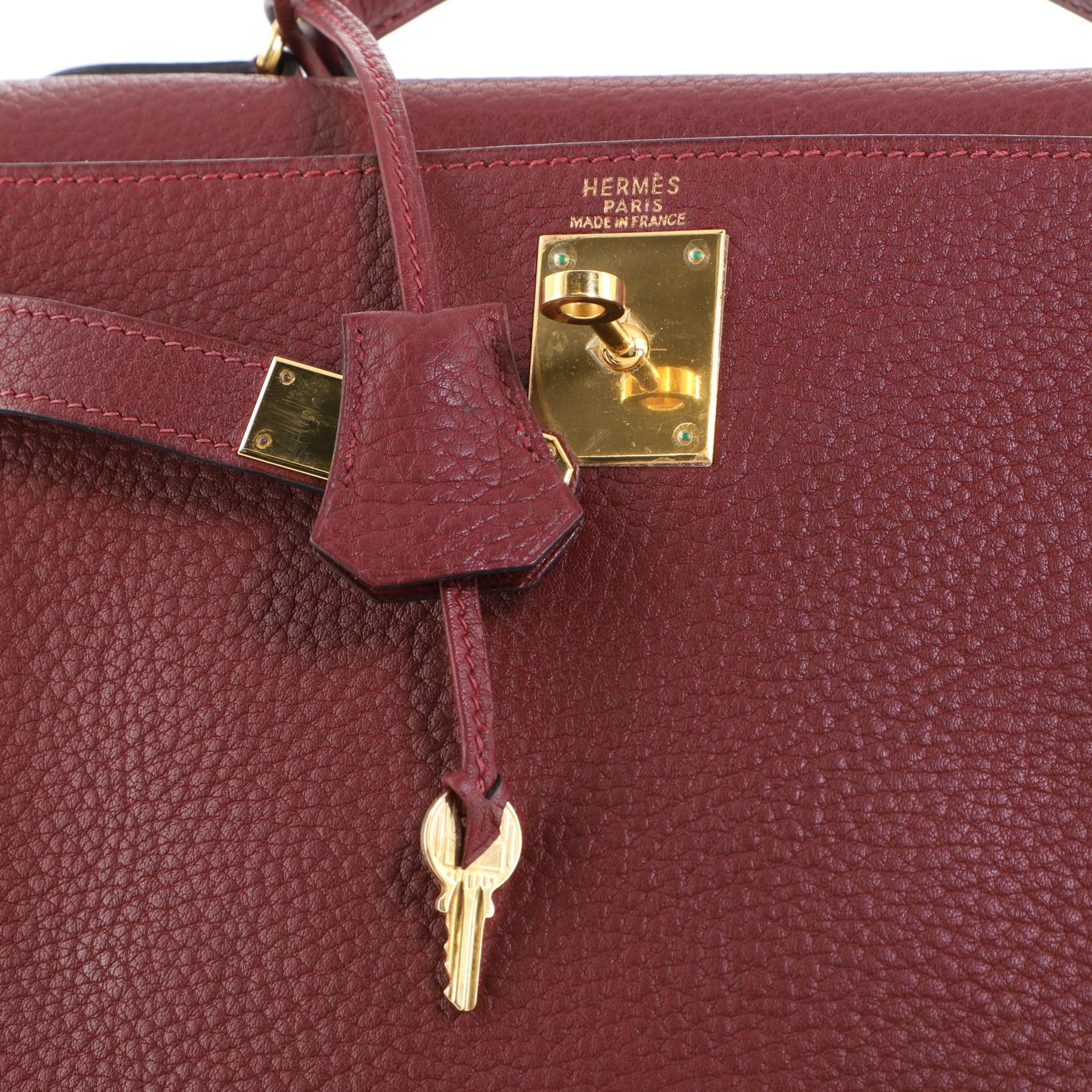 Hermes Kelly Ado Backpack Fjord 28 In Good Condition In NY, NY