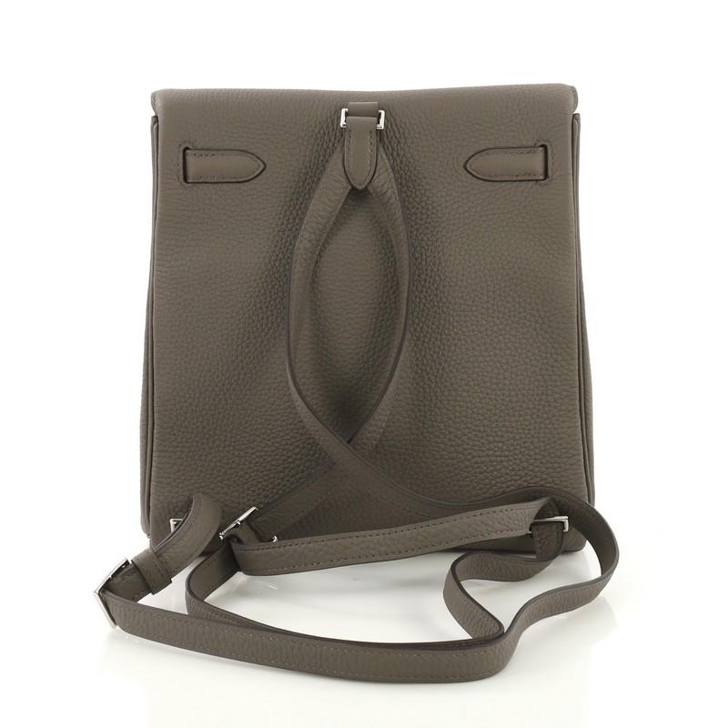 Gray Hermes Kelly Ado II Backpack Clemence 20