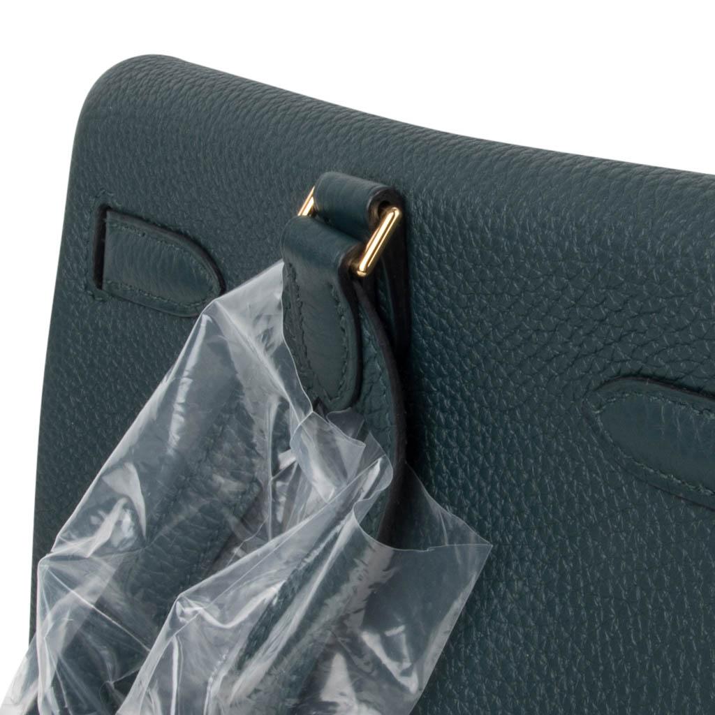 Hermes Kelly Ado II Backpack Vert Cypress Gold Hardware New 1