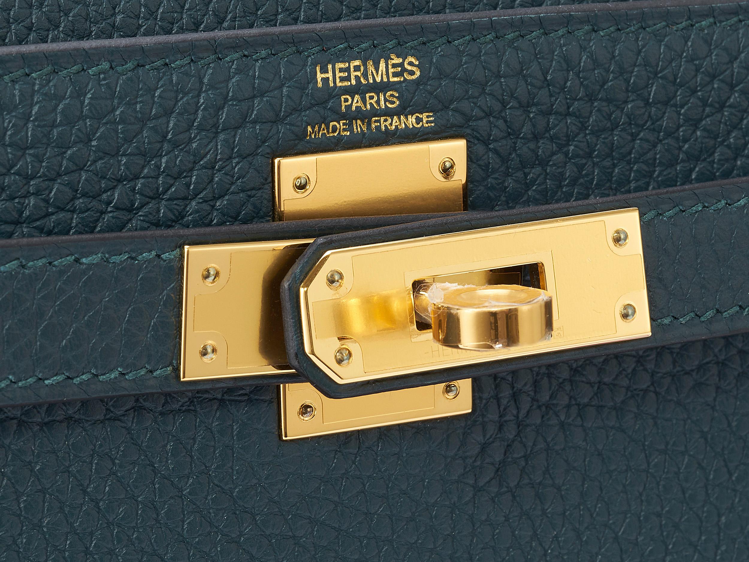 Hermès Kelly Ado Vert Cypres Togo Gold Hardware In New Condition For Sale In Berlin, DE