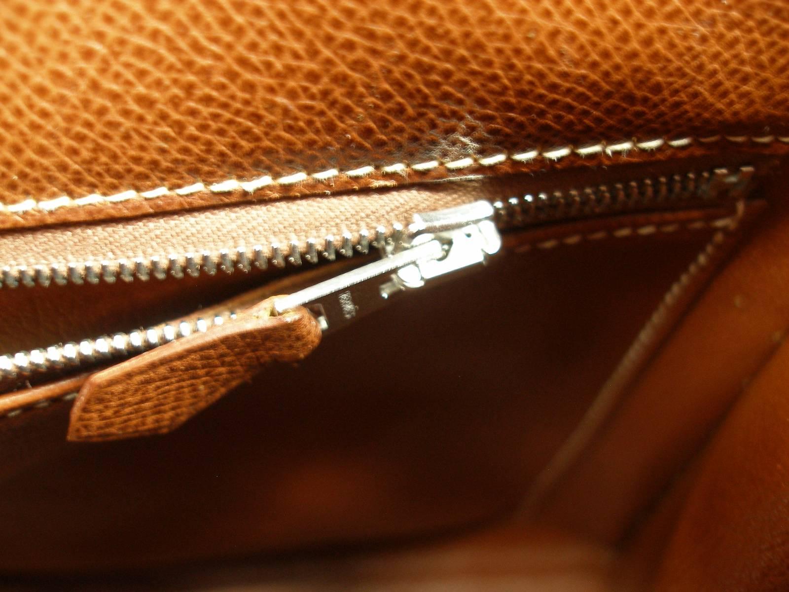 Hermès kelly Bag 2 / 35 cm Sellier Leather Grainé Brown 2003 / Good Condition  11