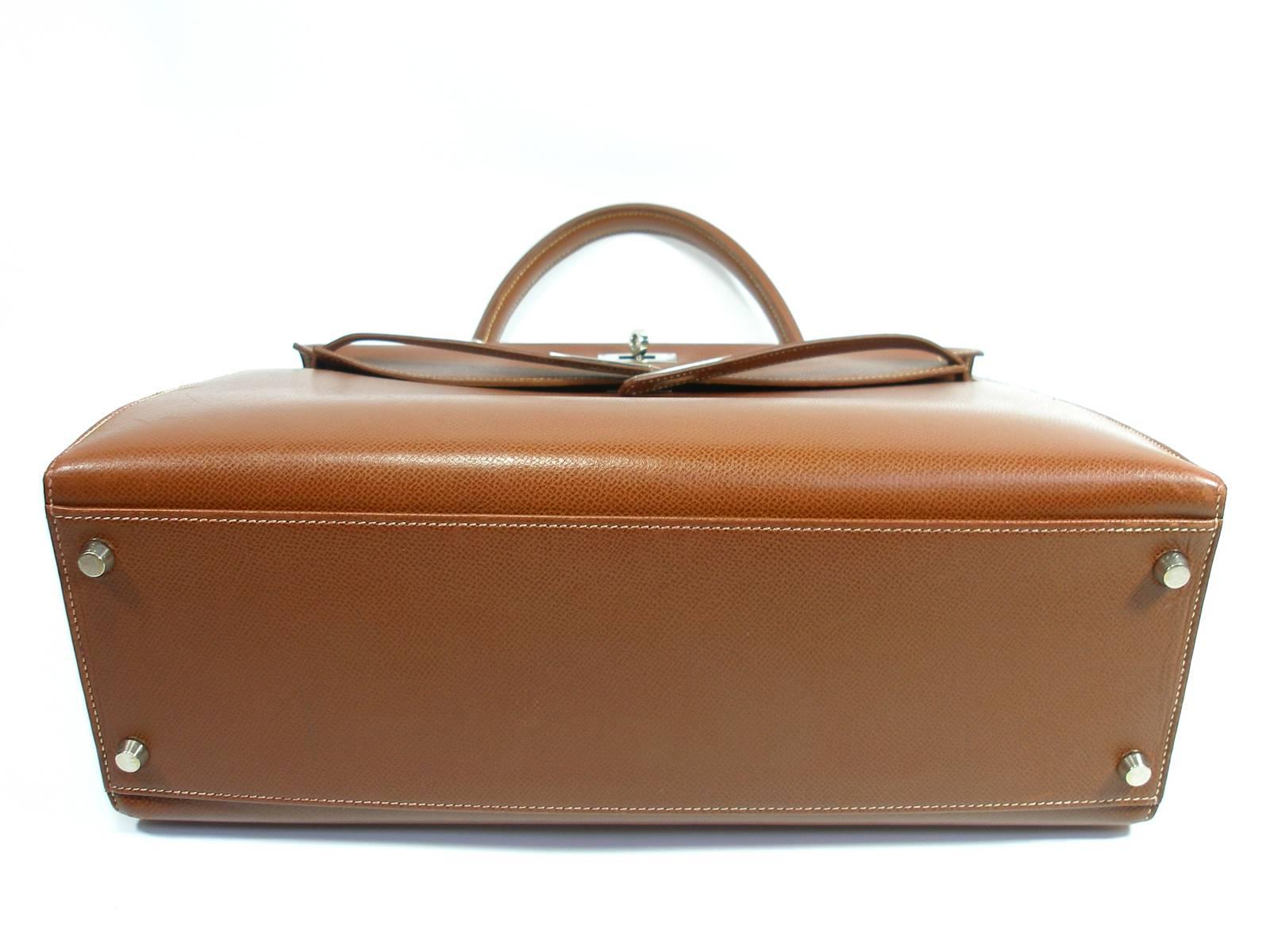 Hermès kelly Bag 2 / 35 cm Sellier Leather Grainé Brown 2003 / Good Condition  1