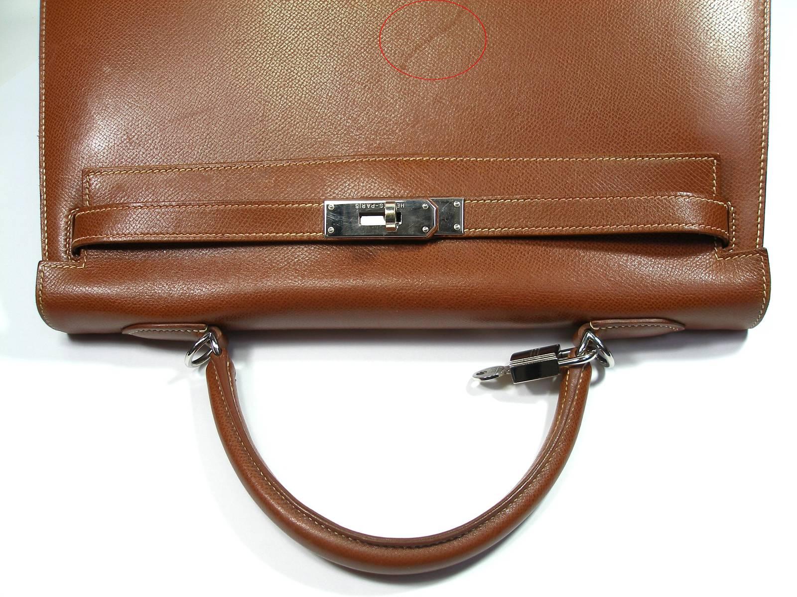Hermès kelly Bag 2 / 35 cm Sellier Leather Grainé Brown 2003 / Good Condition  4