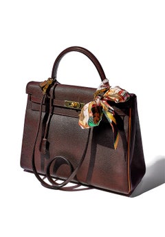 HERMÉS KELLY BAG, 2 way, 35 cm, Epson leather, H in squer, Kollektion 2004