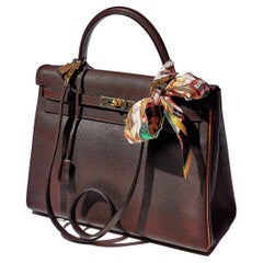 HERMÉS KELLY BAG, 2 voies, 35 cm, cuir Epson, H in squer, Kollektion 2004