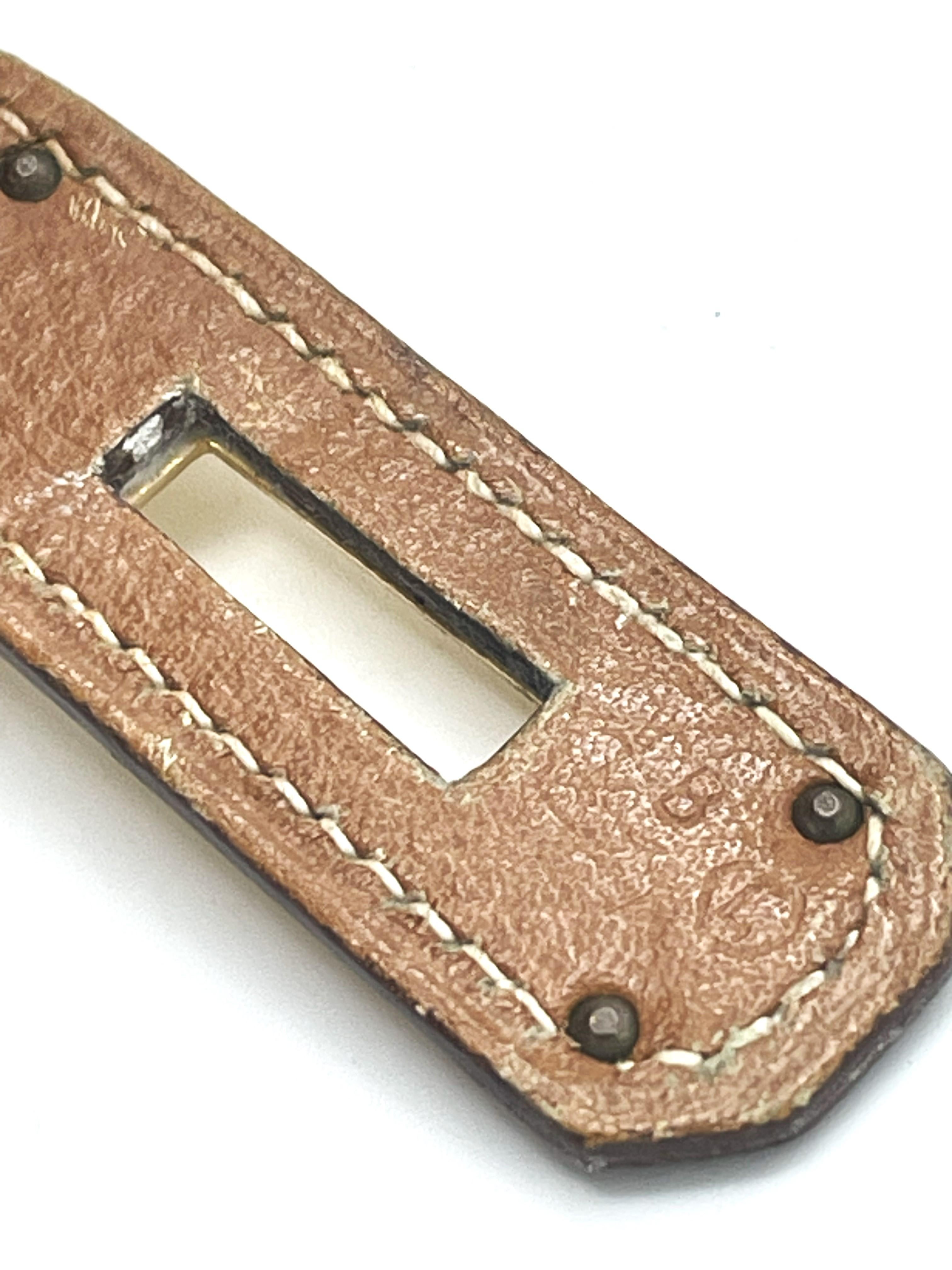 HERMES KELLY BAG; 32 cm, 2 way, retourne, Courchevel leather, 1982 = L For Sale 2