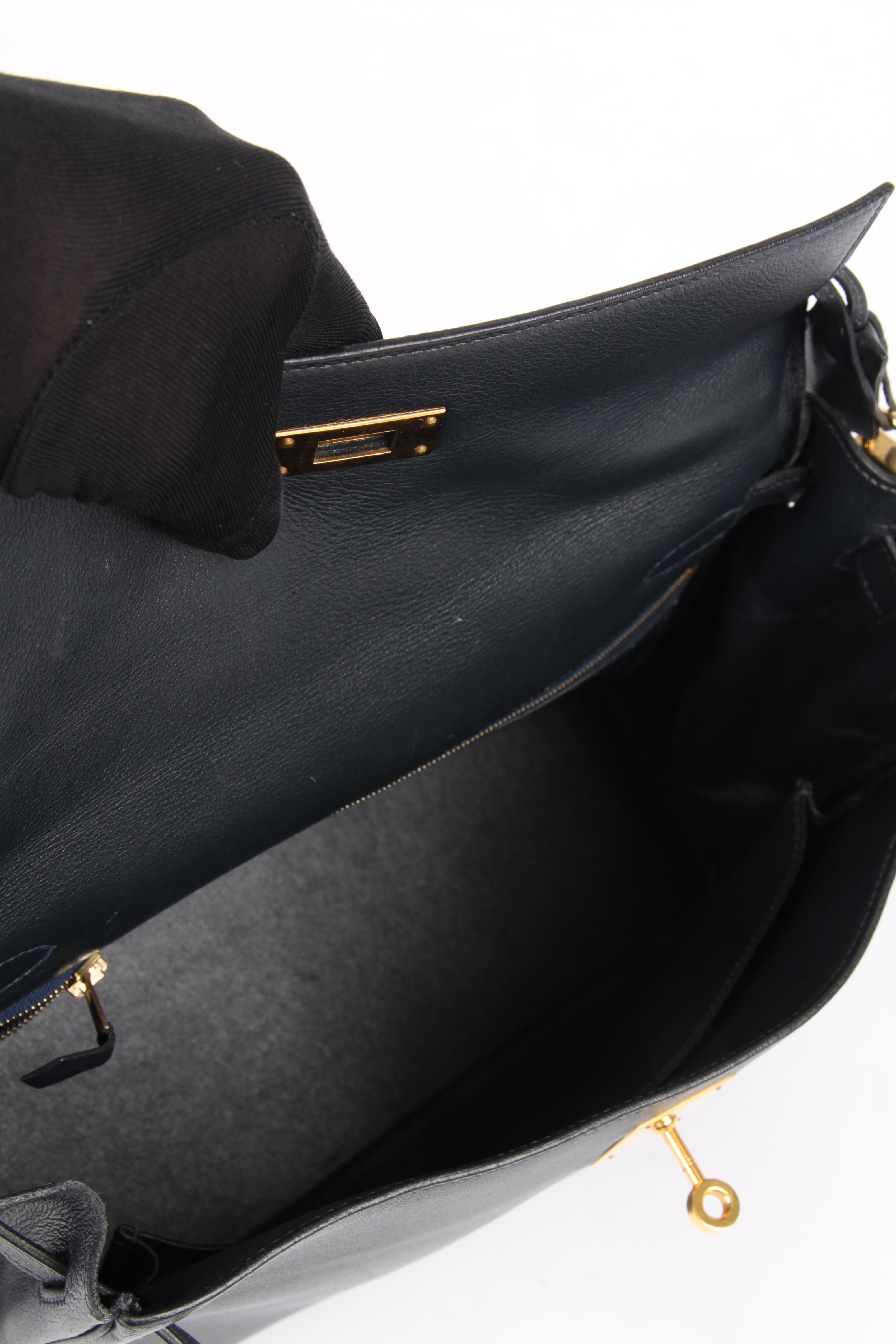 Hermès Kelly Bag 32 Swift Leather - dark blue 5
