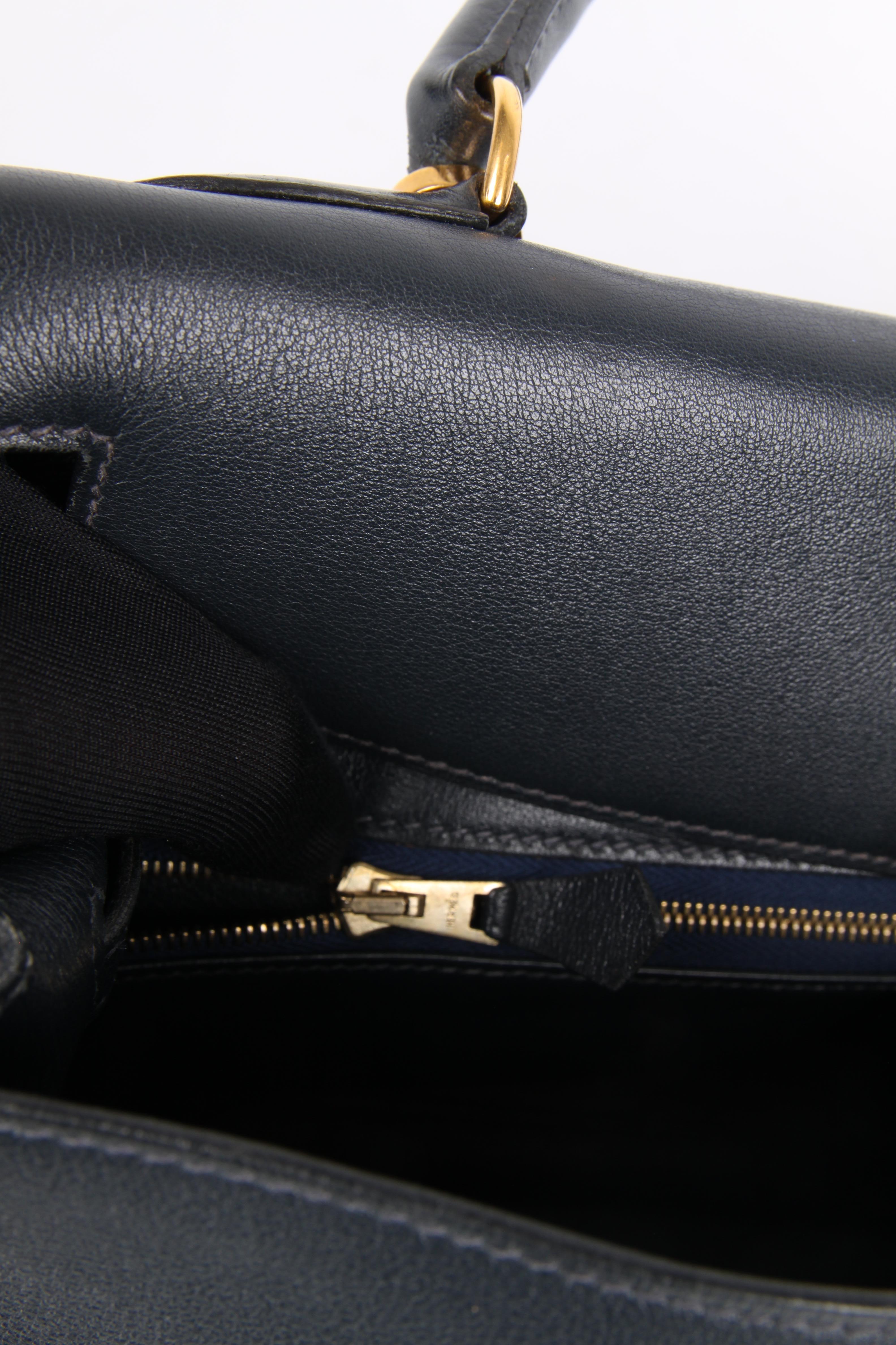 Hermès Kelly Bag 32 Swift Leather - dark blue 6