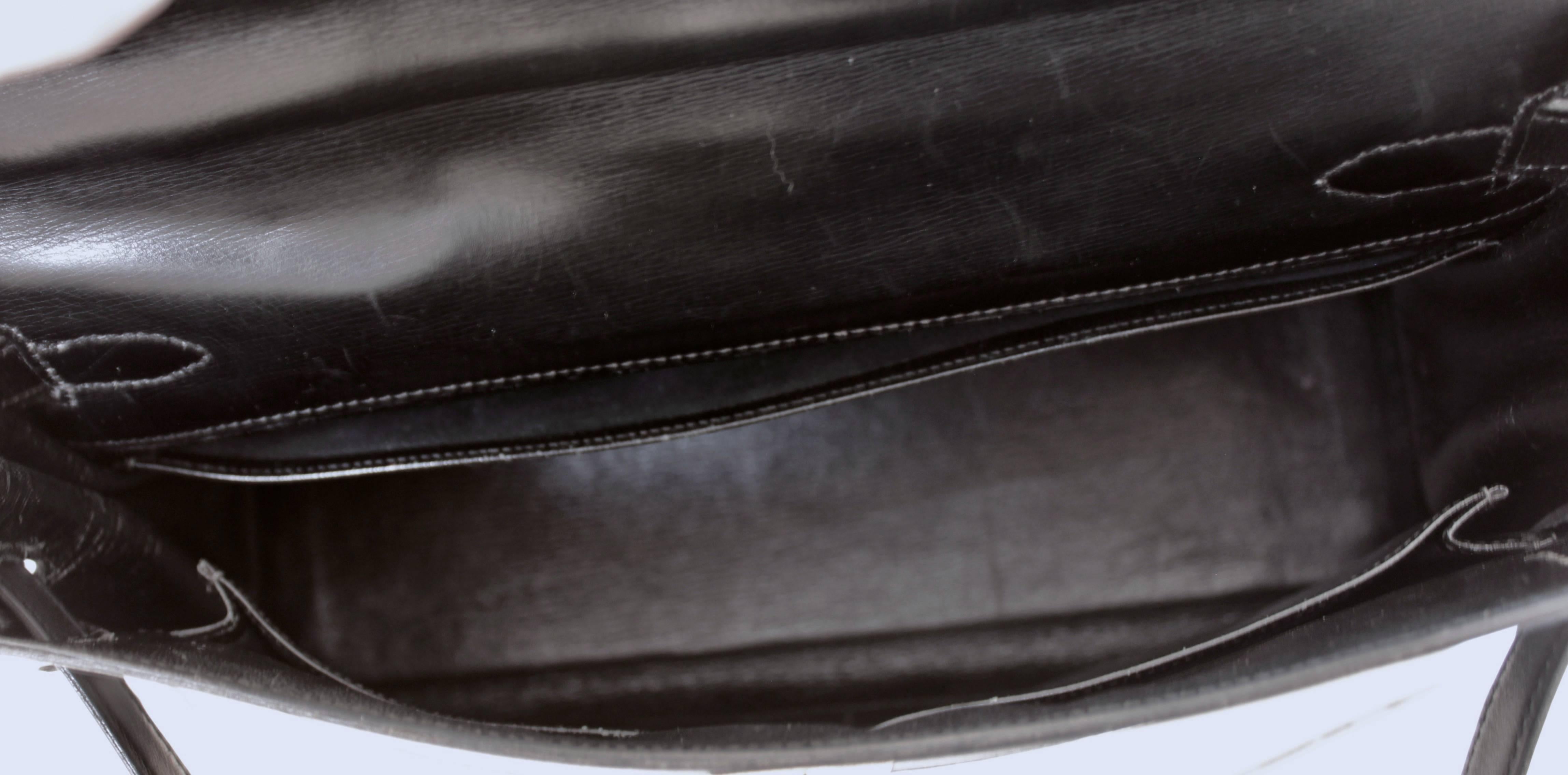 Hermes Kelly Bag 32cm Canvas with Black Gulliver Leather Trim Classic Vintage  1
