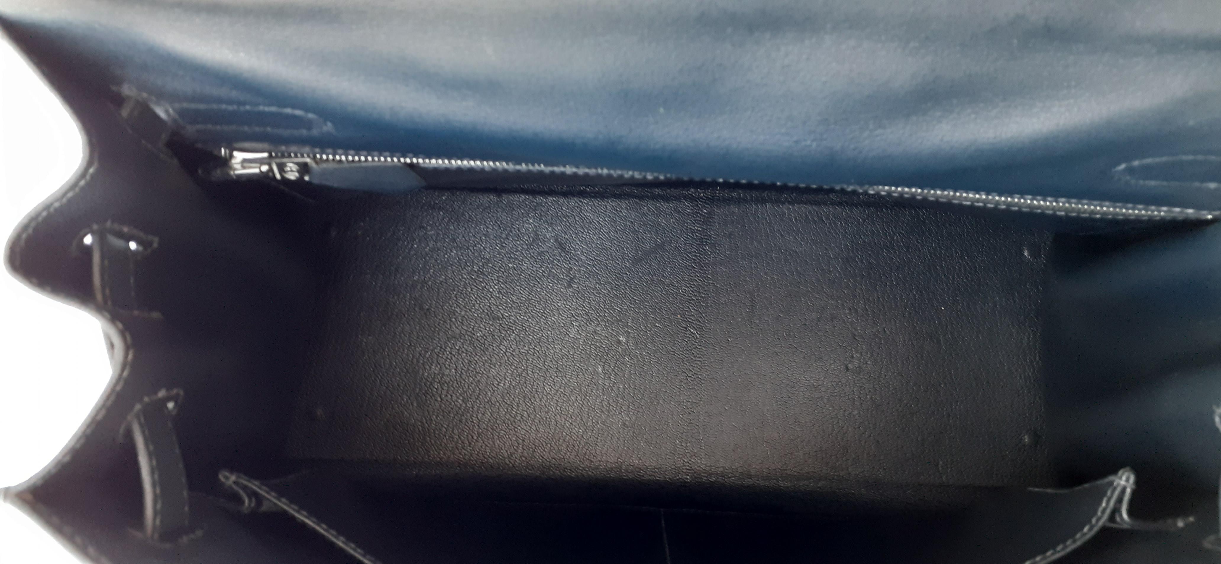 Women's Hermès Kelly Bag Denim Jean Toile and Blue Leather Phw 32 cm RARE