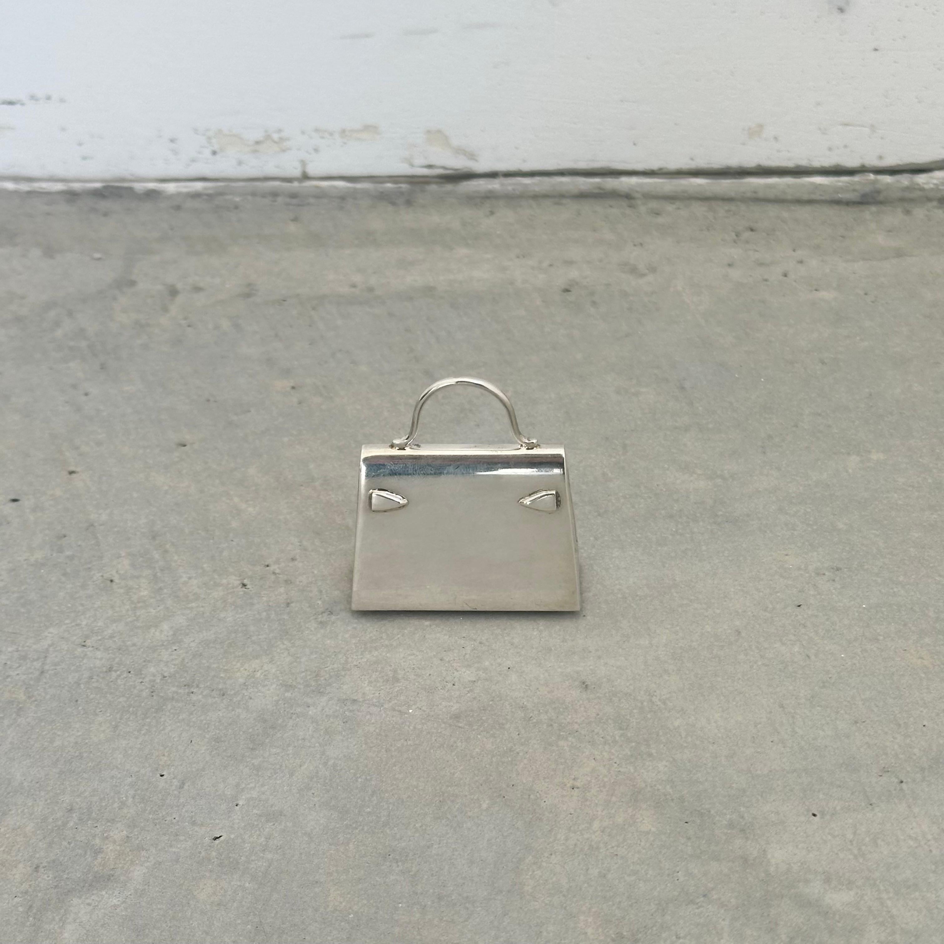 Metal Hermès Kelly Bag Pill Box, 1950s France
