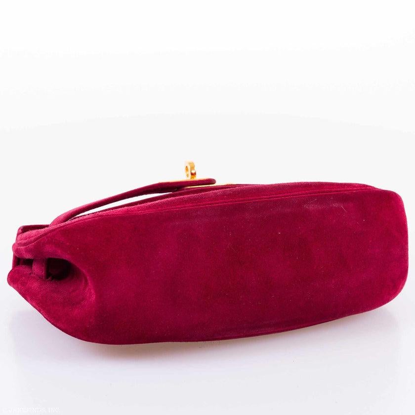 Hermès Kelly Banana Belt Bag 20 Red Veau Doblis Suede Gold Hardware In Excellent Condition For Sale In NYC Tri-State/Miami, NY