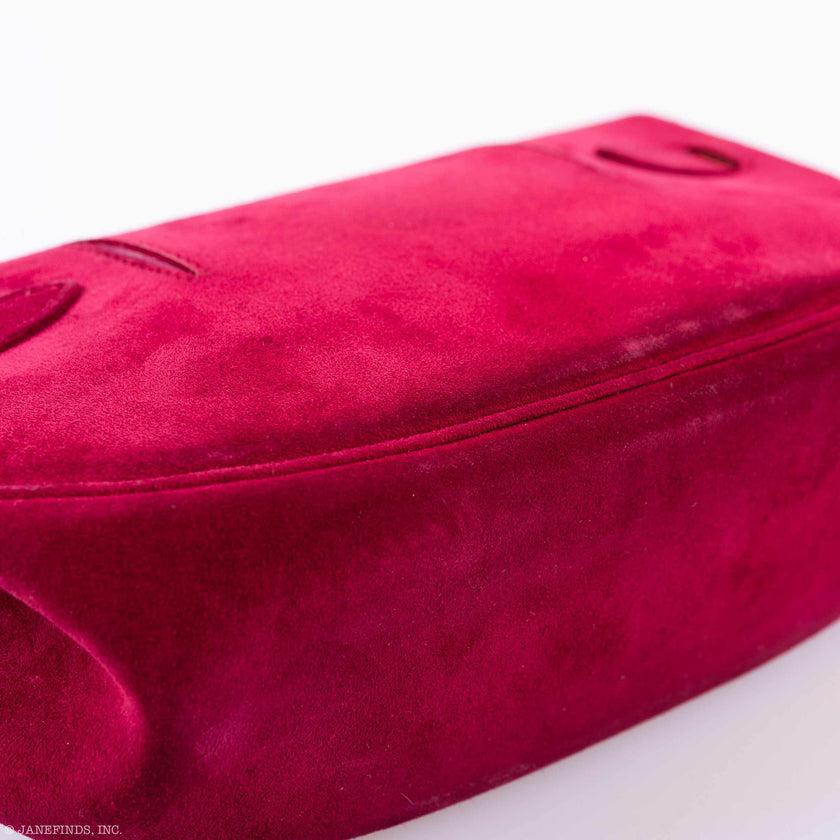 Women's Hermès Kelly Banana Belt Bag 20 Red Veau Doblis Suede Gold Hardware For Sale