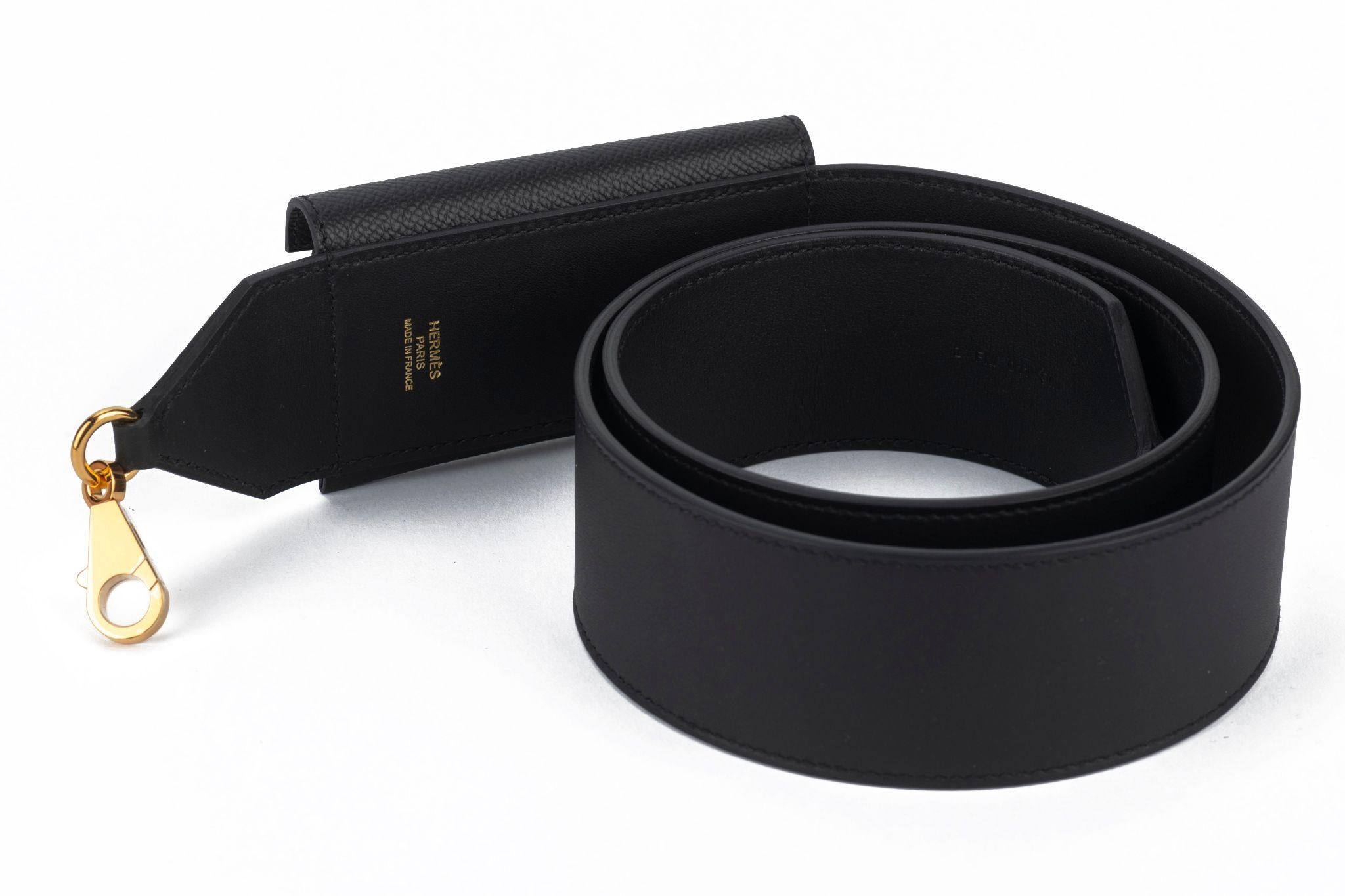 Hermès Kelly Bandouliere Black Epsom NIB In New Condition For Sale In West Hollywood, CA